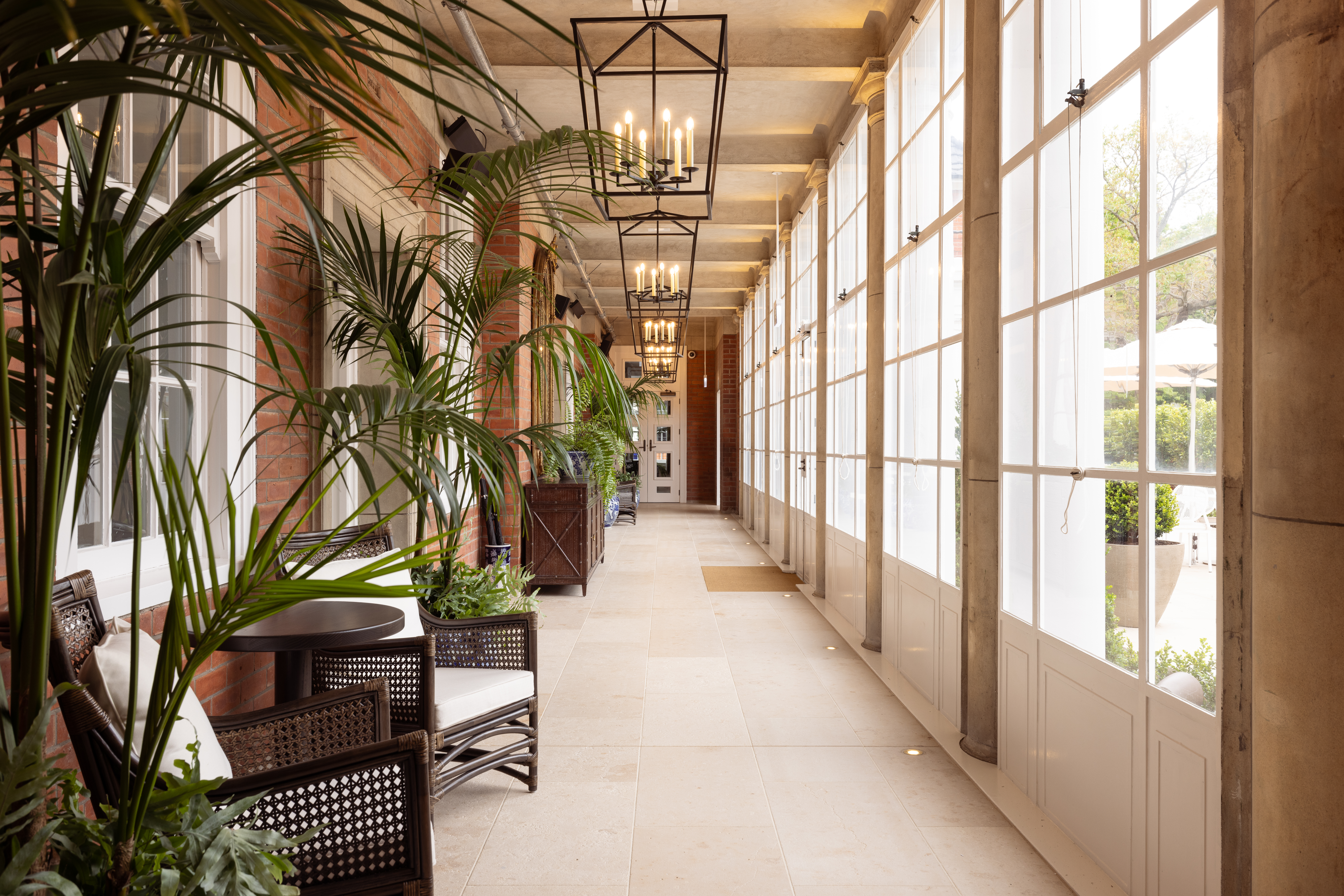 AFTER: the entry behind the columns at Pearson House, Parnell after restoration. Photo / Generus Group