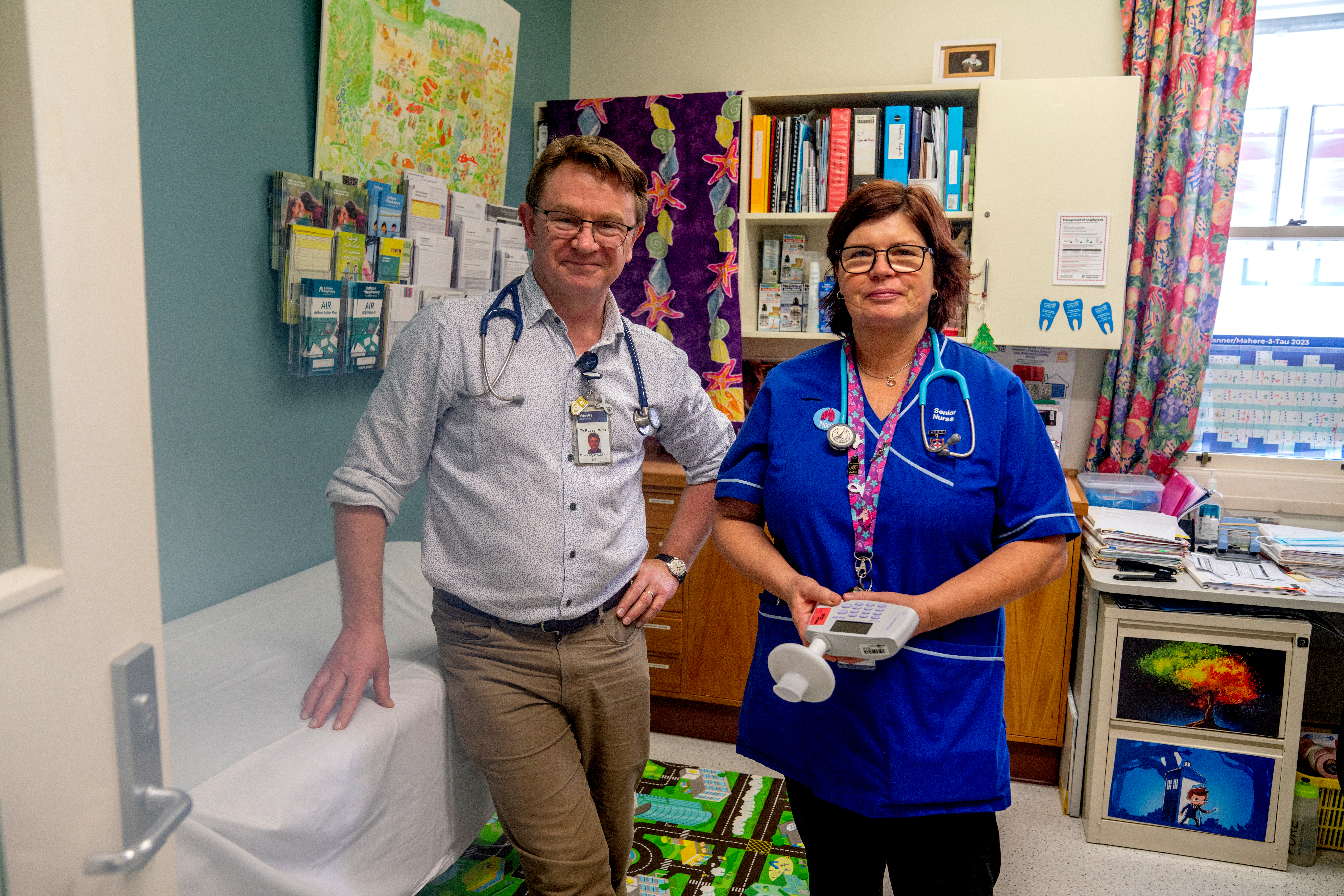 Paediatrician Russell Wills and respiratory disease specialist nurse Nora Dunphy: seeing Third World diseases in Hastings. Photo / Stephen Robinson
