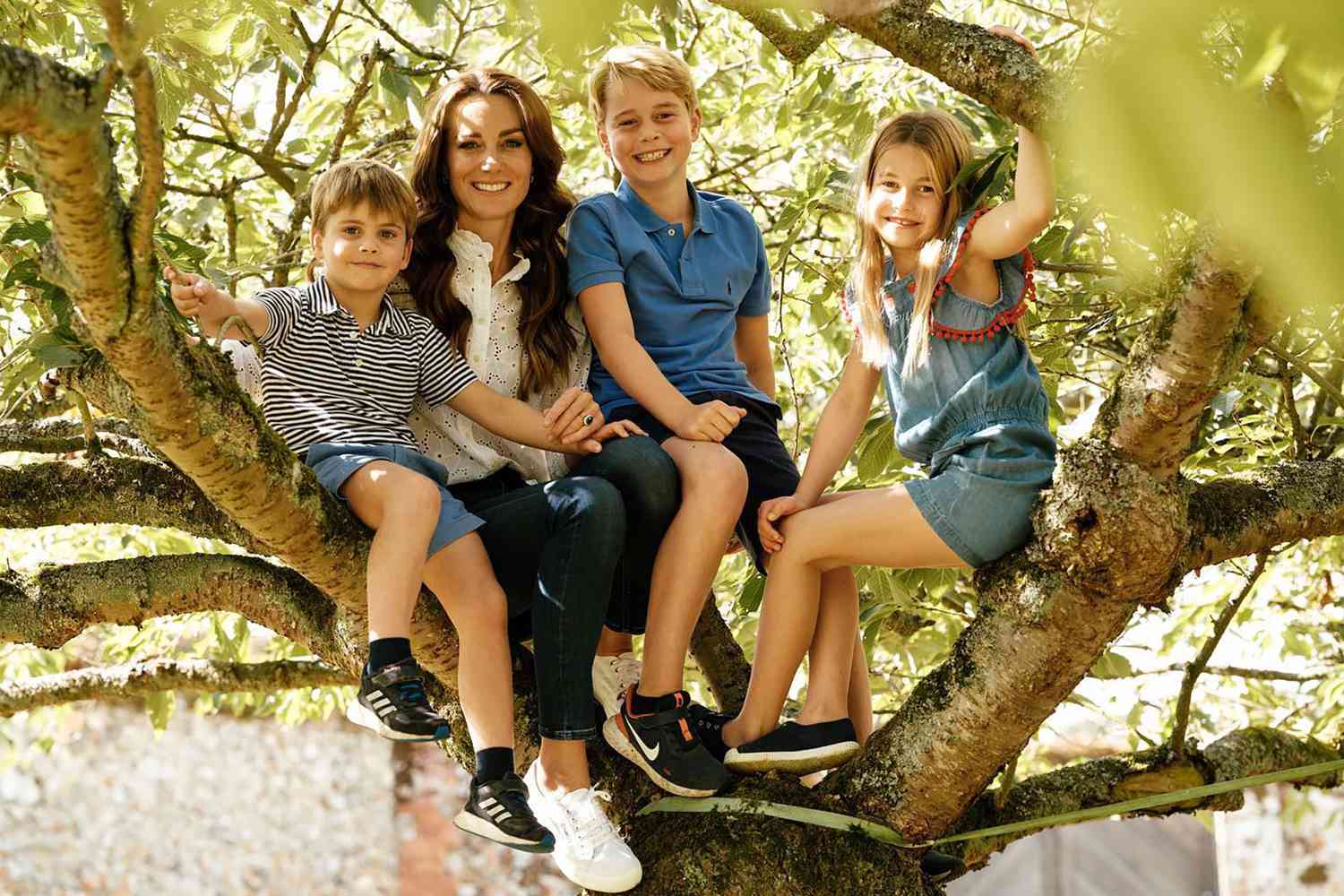 The Princess of Wales with her children, Louis, George and Charlotte. Photo / Matt Porteous