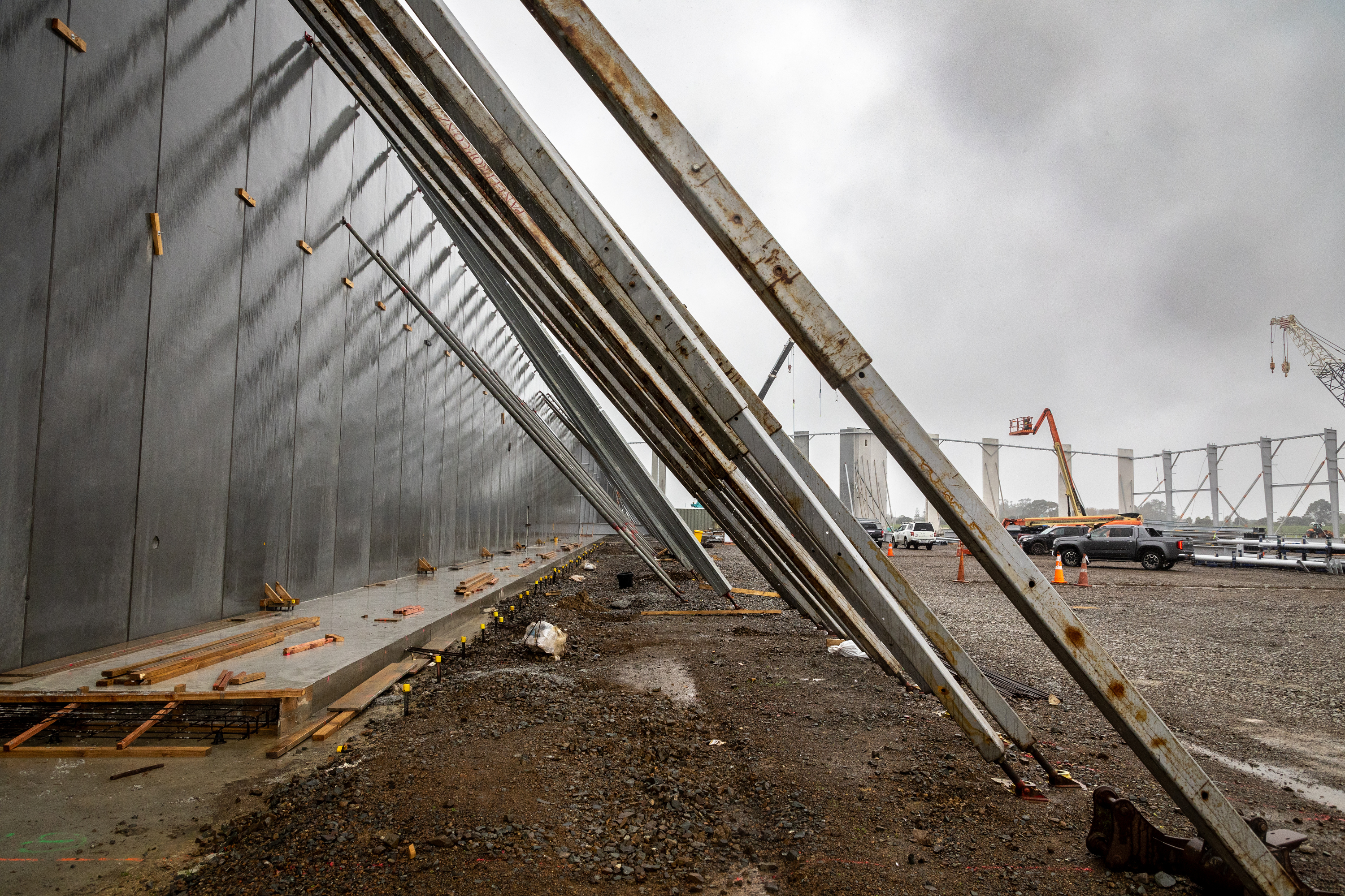 Using so many super-props for the concrete walls of the first warehouses. Photo / Michael Craig