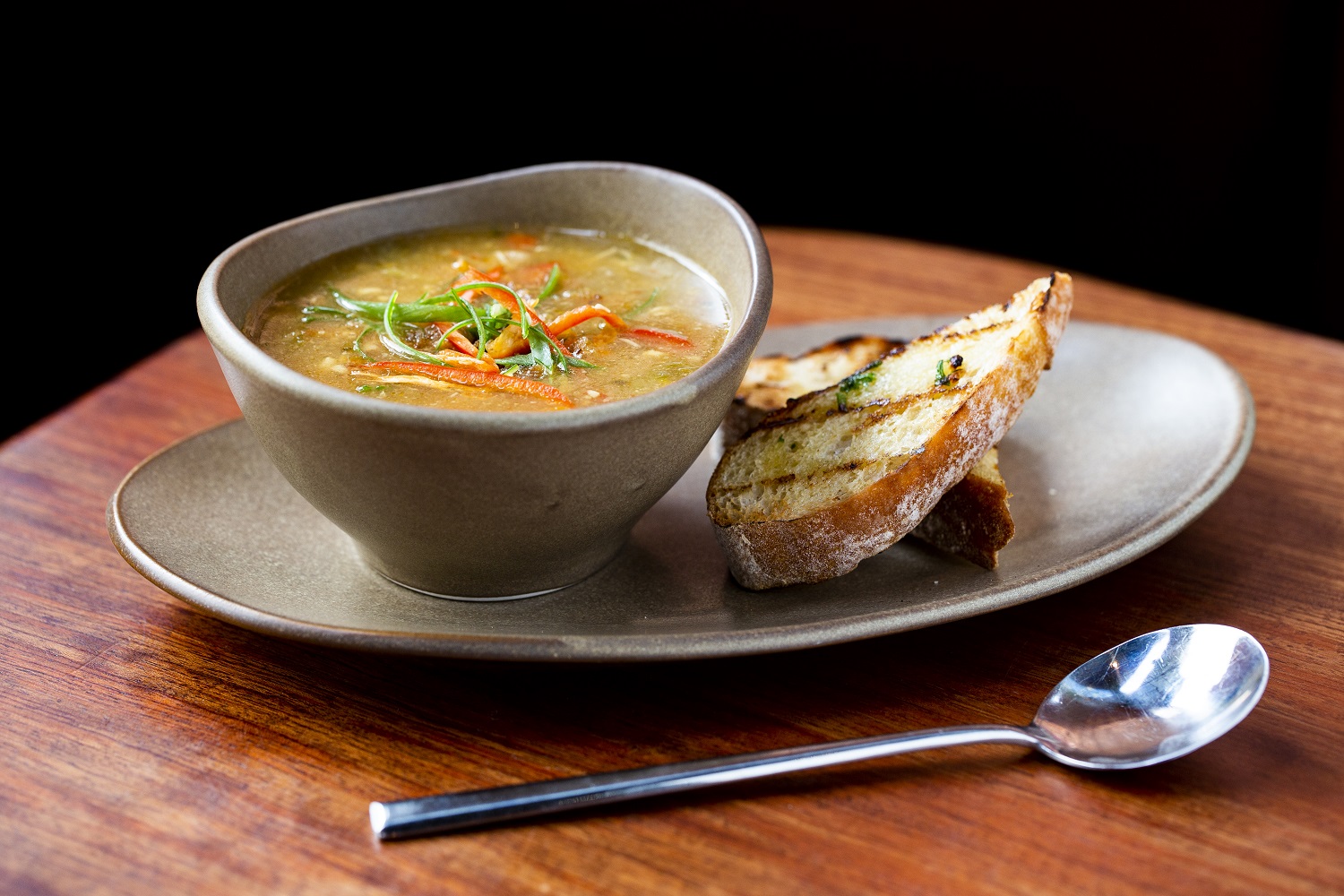 Chicken soup on the menu at Morningside Tavern. Photo / Babiche Martens