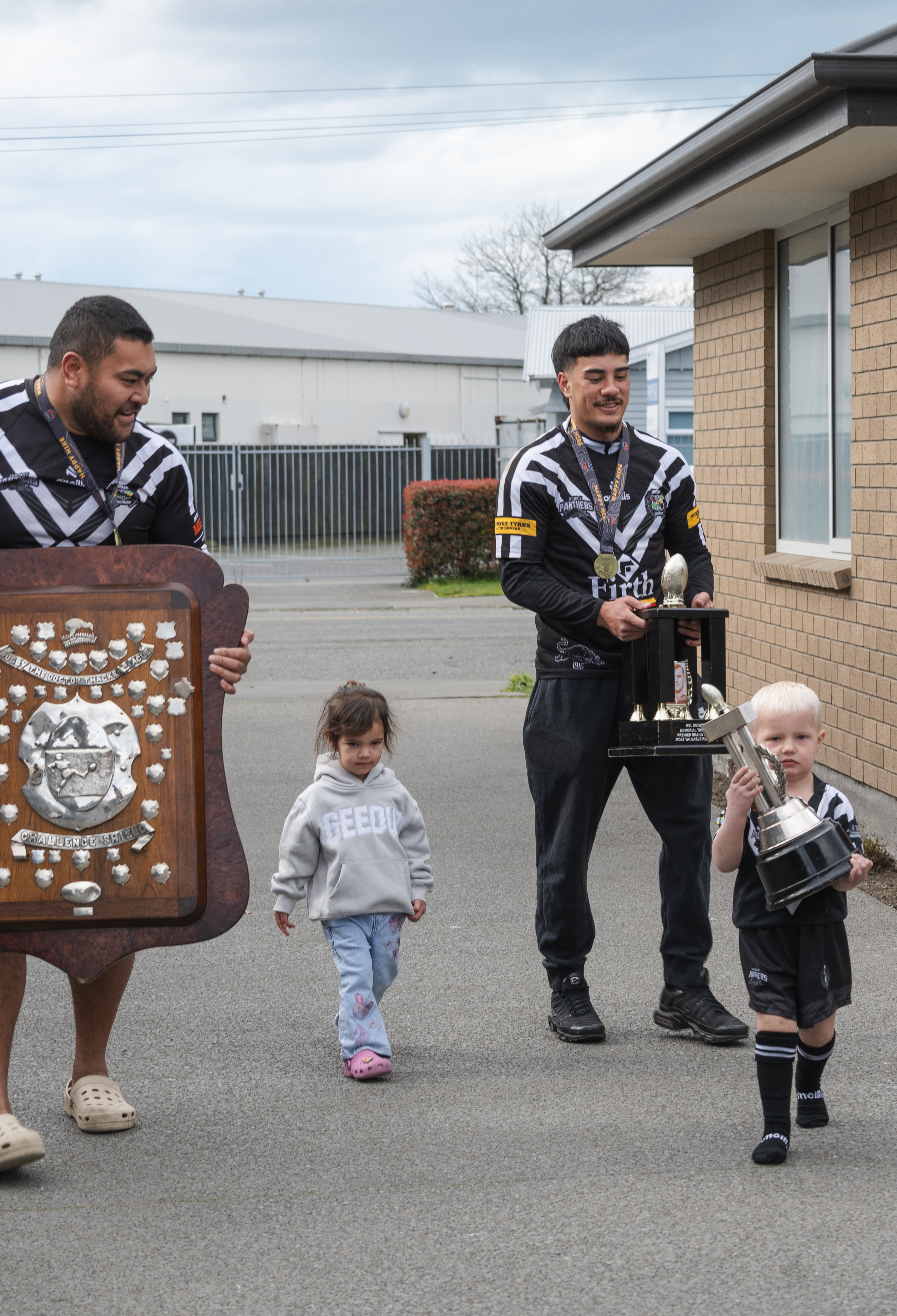 Hornby Panthers and their 2024 trophy haul. Photo / Haile Matthews