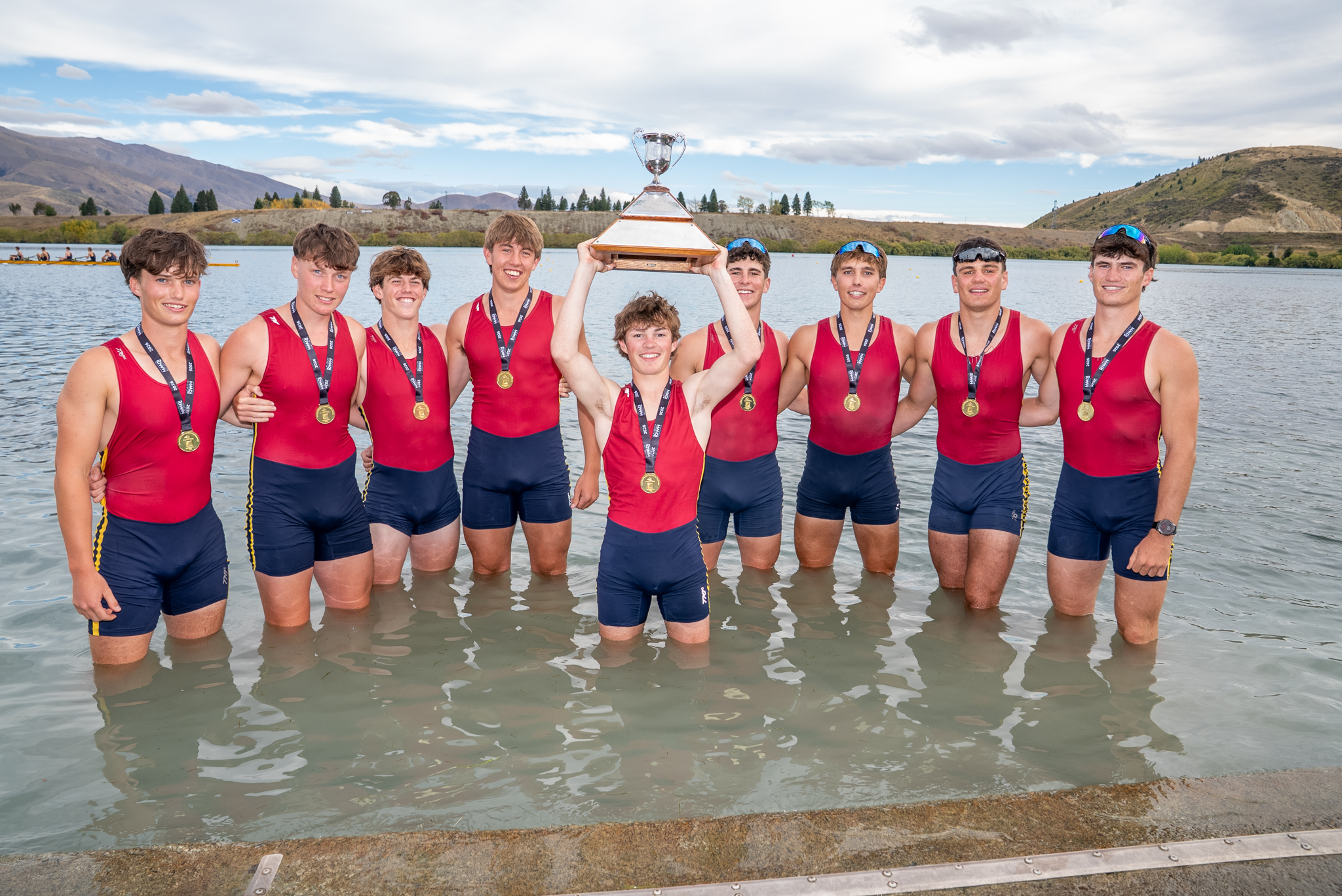 King's College, 2026 Maadi Cup Champions at Lake Ruataniwha, Twizel. Photo / Conrad Blind - Picture Show Ltd