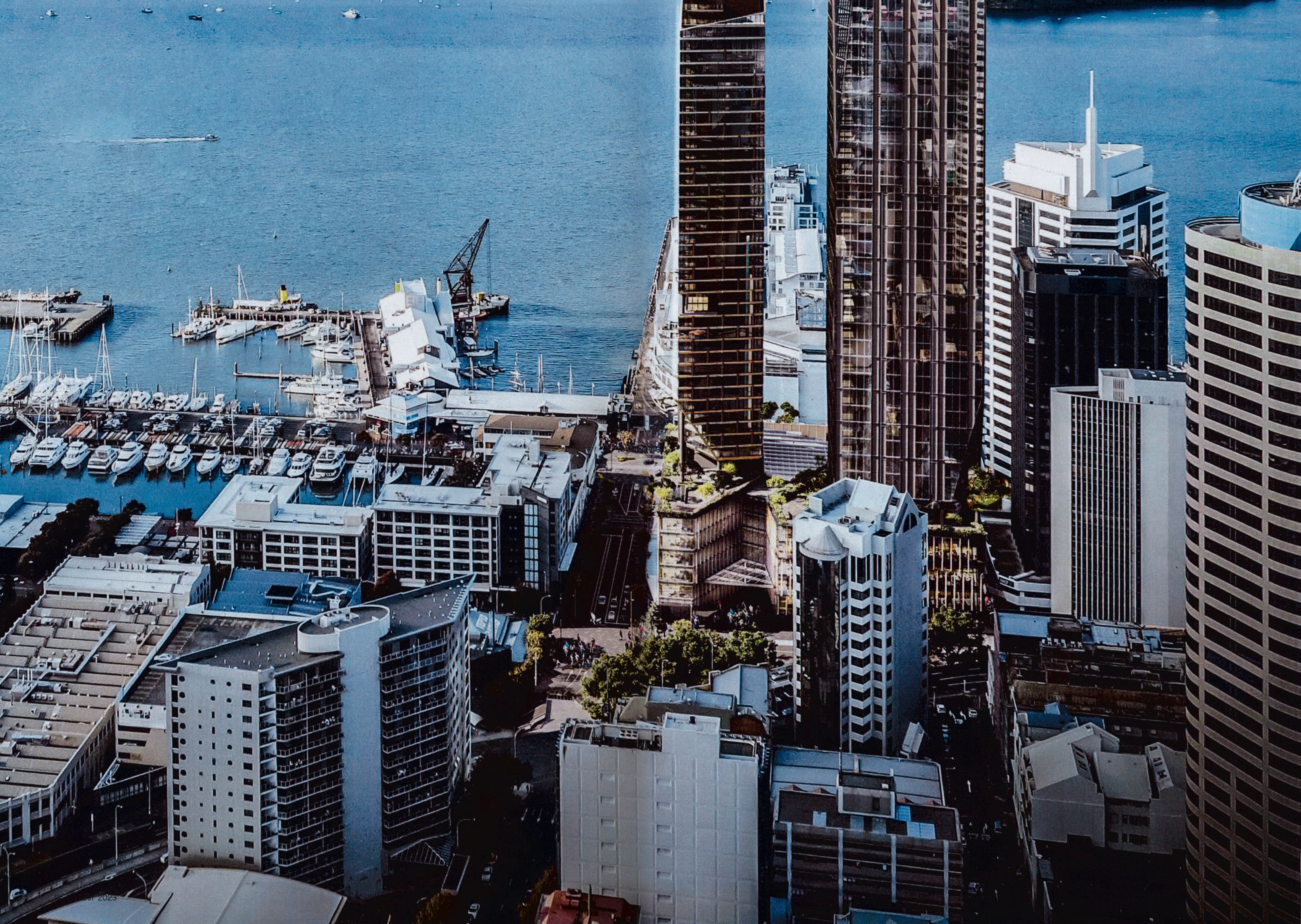 The twin towers will be almost 40 storeys high and offer spectacular views for office workers and apartments.