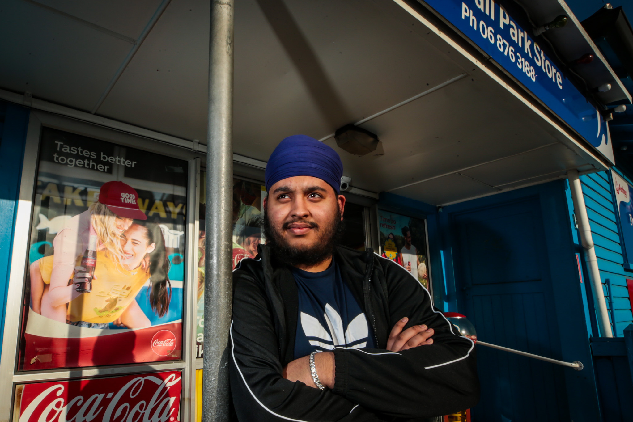 Balkaran Singh, owner of the Cornwall Park Store, had an axe swung at him during an aggravated robbery on Tuesday. Photo / Paul Taylor
