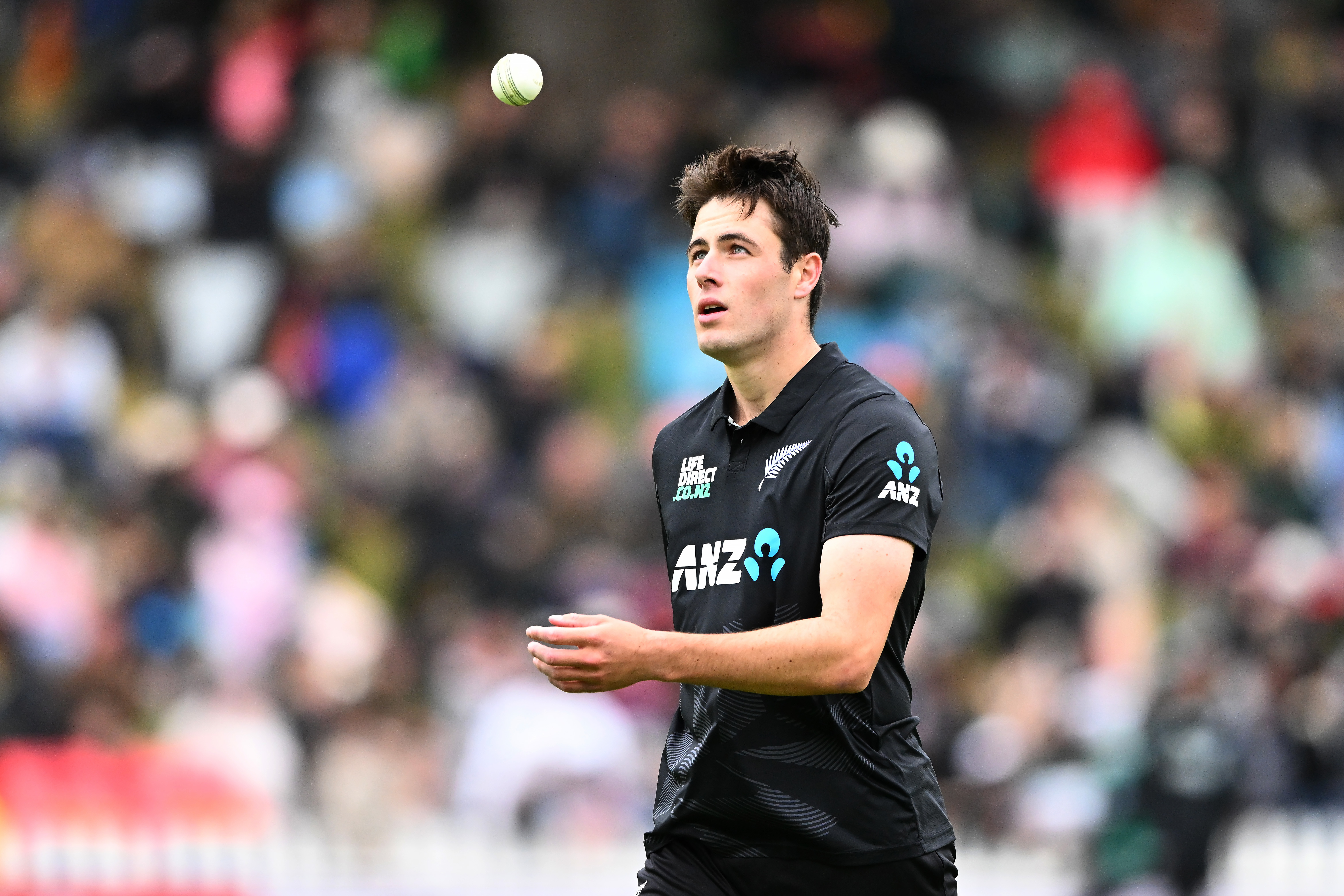 Will O'Rourke in action during the ODI series against Sri Lanka. Photo / Photosport