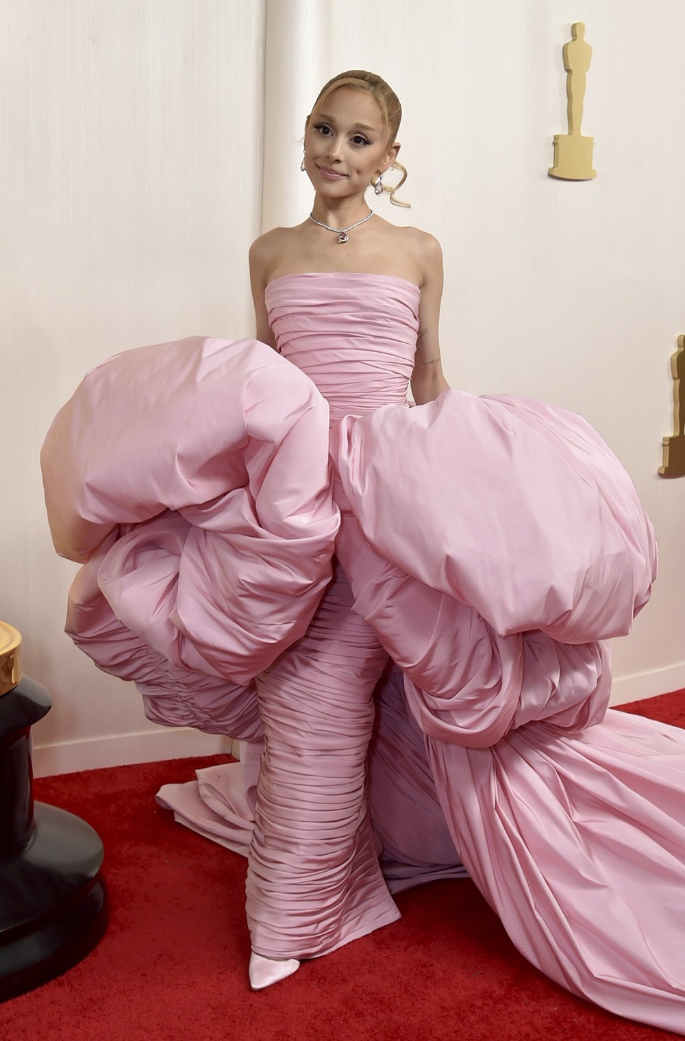 Ariana Grande arrives at the Academy Awards in Los Angeles. Photo / AP