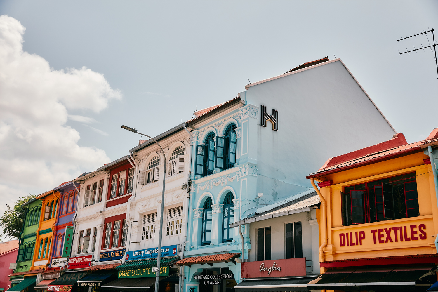 The Arab St neighbourhood is a historic textile district, and still has many fabric traders. Photo / Babiche Martens