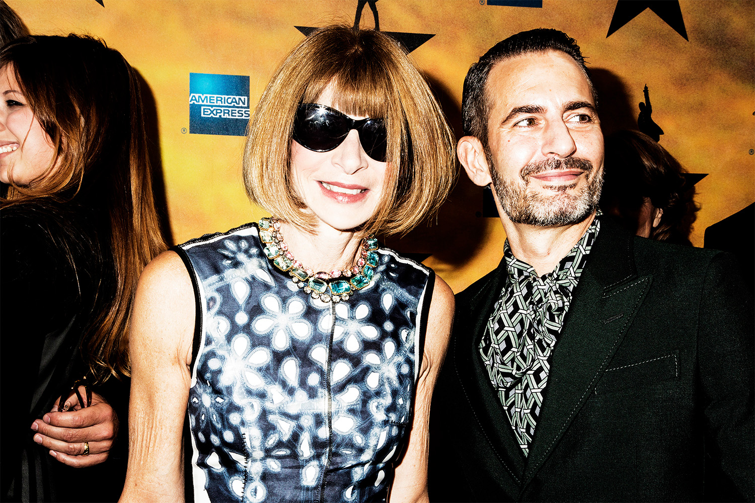 Anna Wintour and Marc Jacobs at the Richard Rodgers Theatre in New York. “I think I see Anna very realistically,” Marc Jacobs said. “I see her as an incredibly human person. I don’t look at her as Anna Wintour, The Editor.” Photo / Amy Lombard for The New York Times