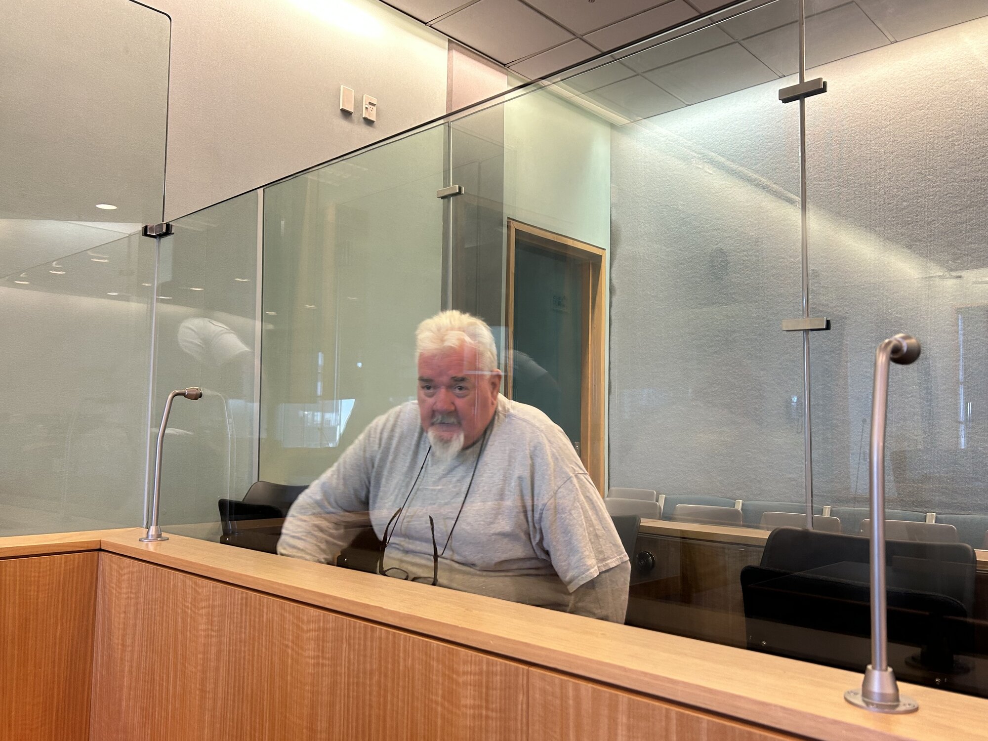 Child sex offender Wayne Gillman Moonie in the High Court at Auckland this month. He has now been sentenced to preventive detention. Photo / Craig Kapitan