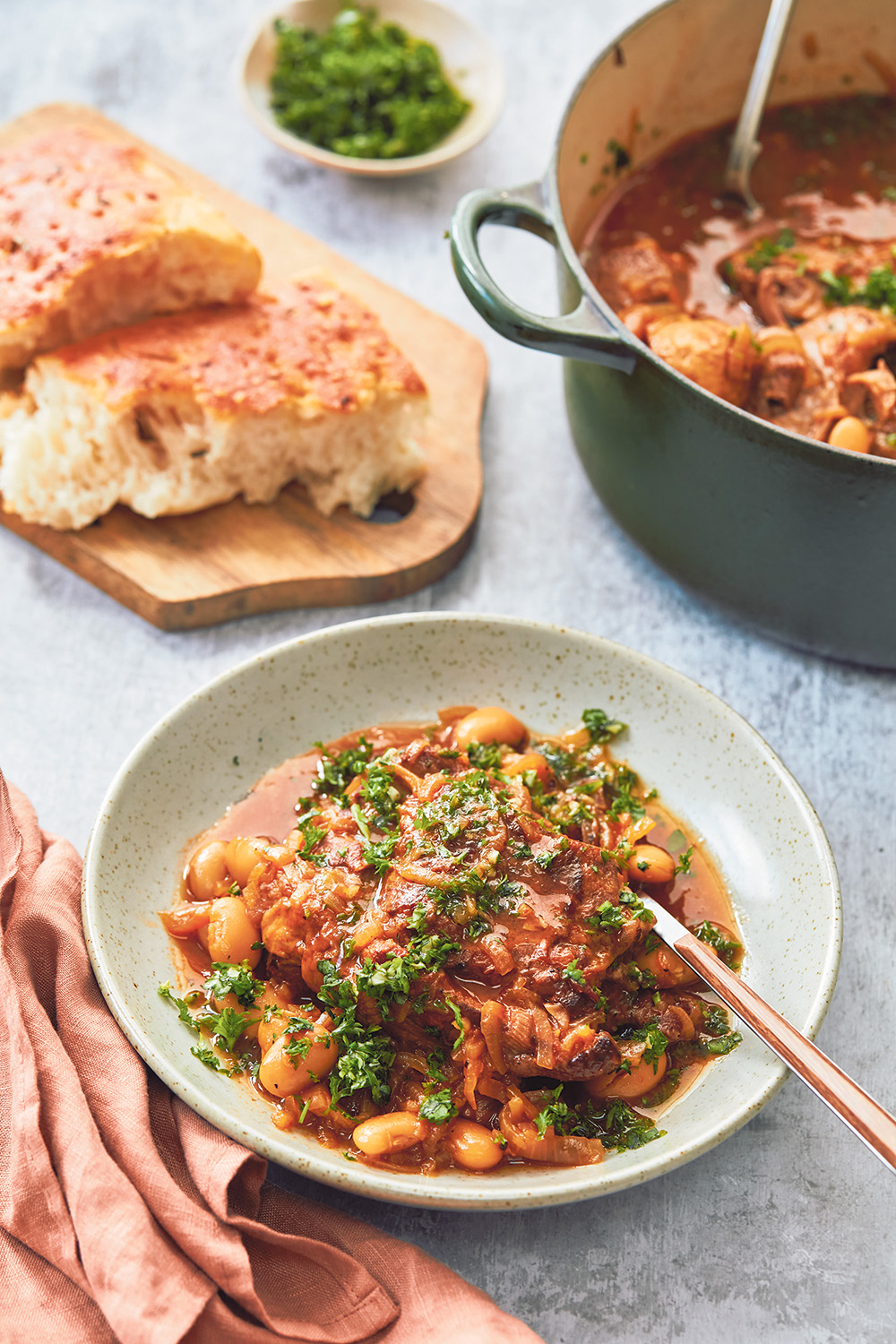 A side of fresh bread will soak up the self-serving gravy. Photo / Babiche Martens