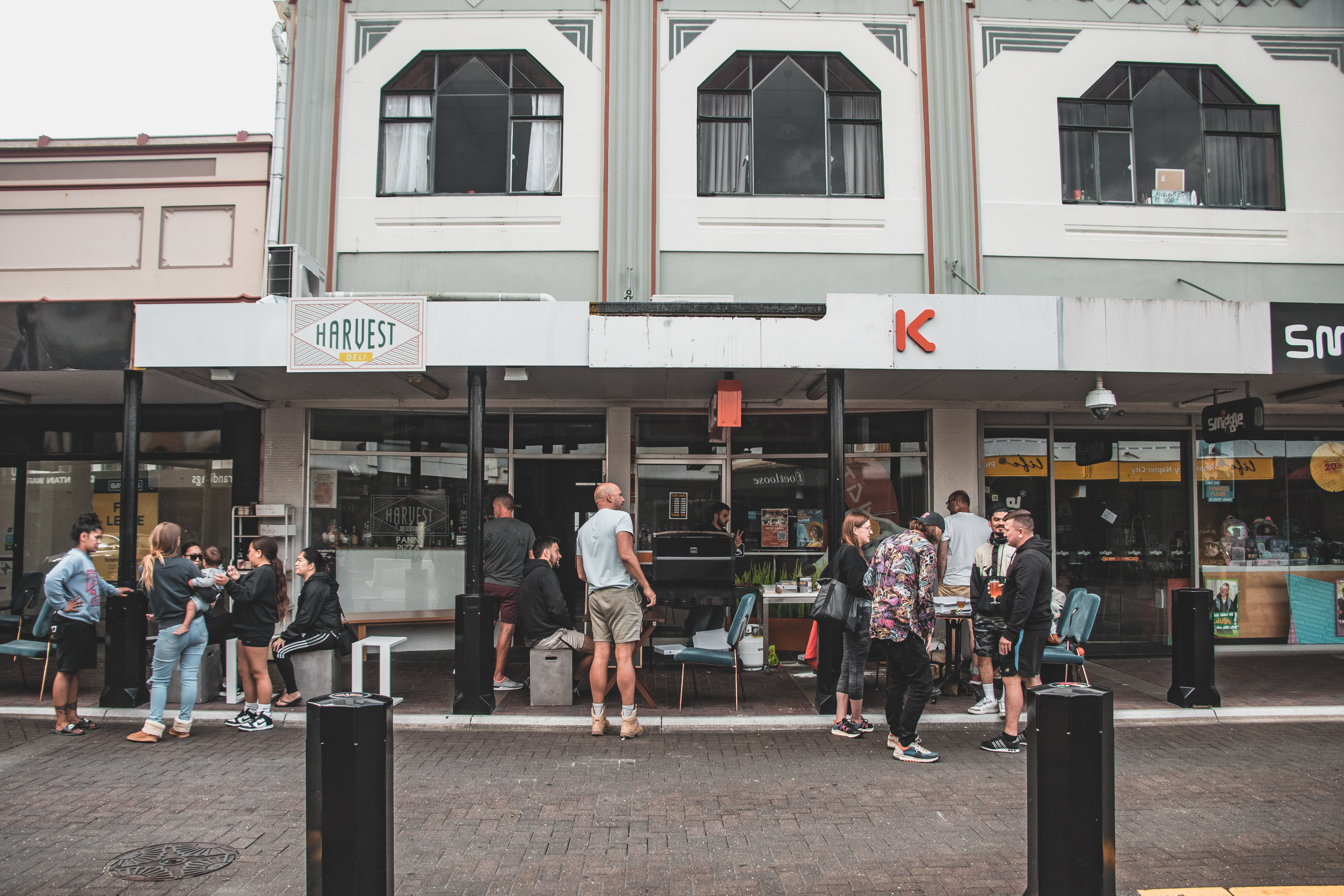 Teresa Bar hosted a barbecue on the street following Cyclone Gabrielle, to bring people together to spread some positivity. Photo / Supplied