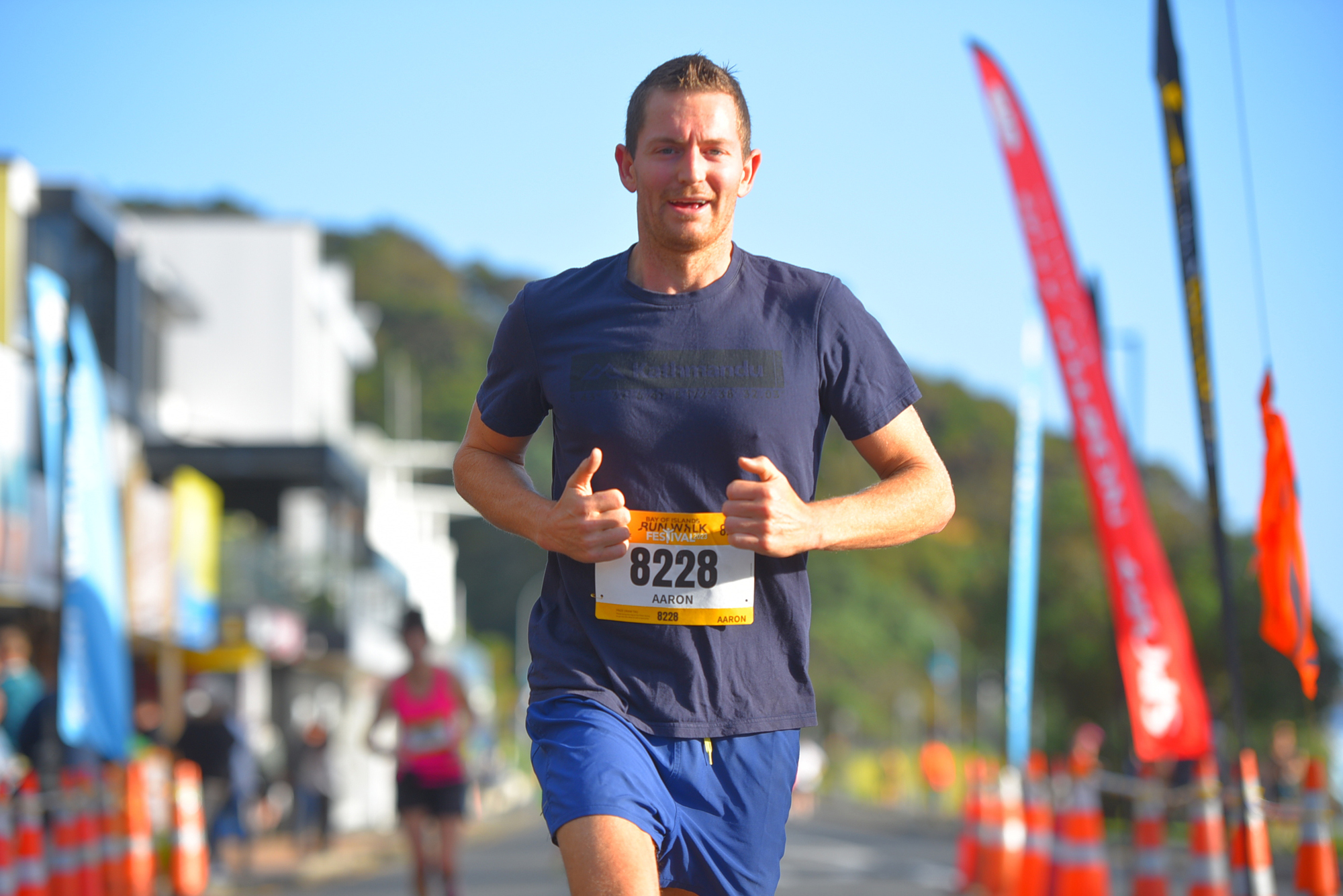 One of the runners in the Hotprintz Run Walk Festival in Paihia 2023. Photo / Supplied
