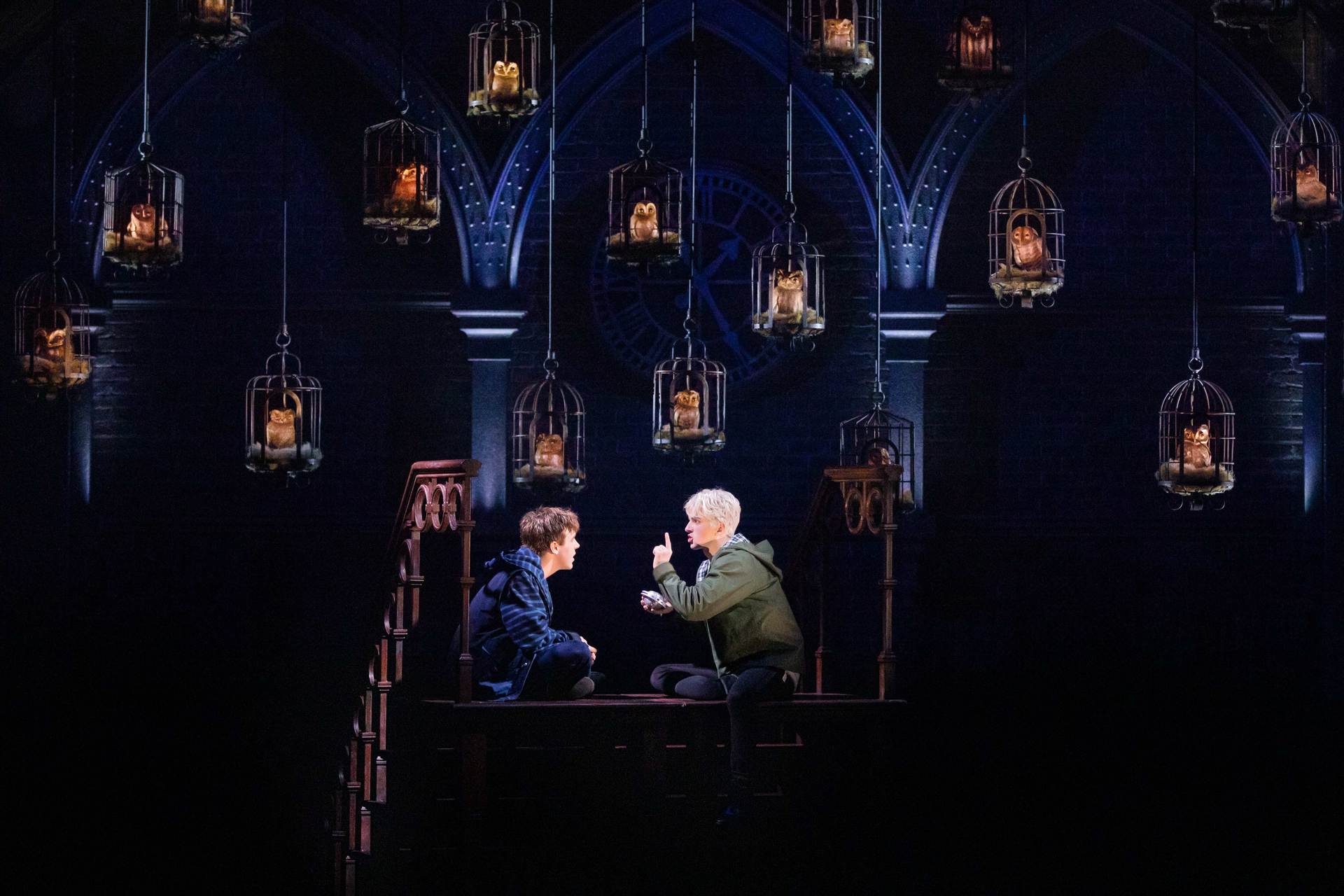 Albus and Scorpius hatch a plan in Harry Potter and the Cursed Child. Photo / Matt Murphy