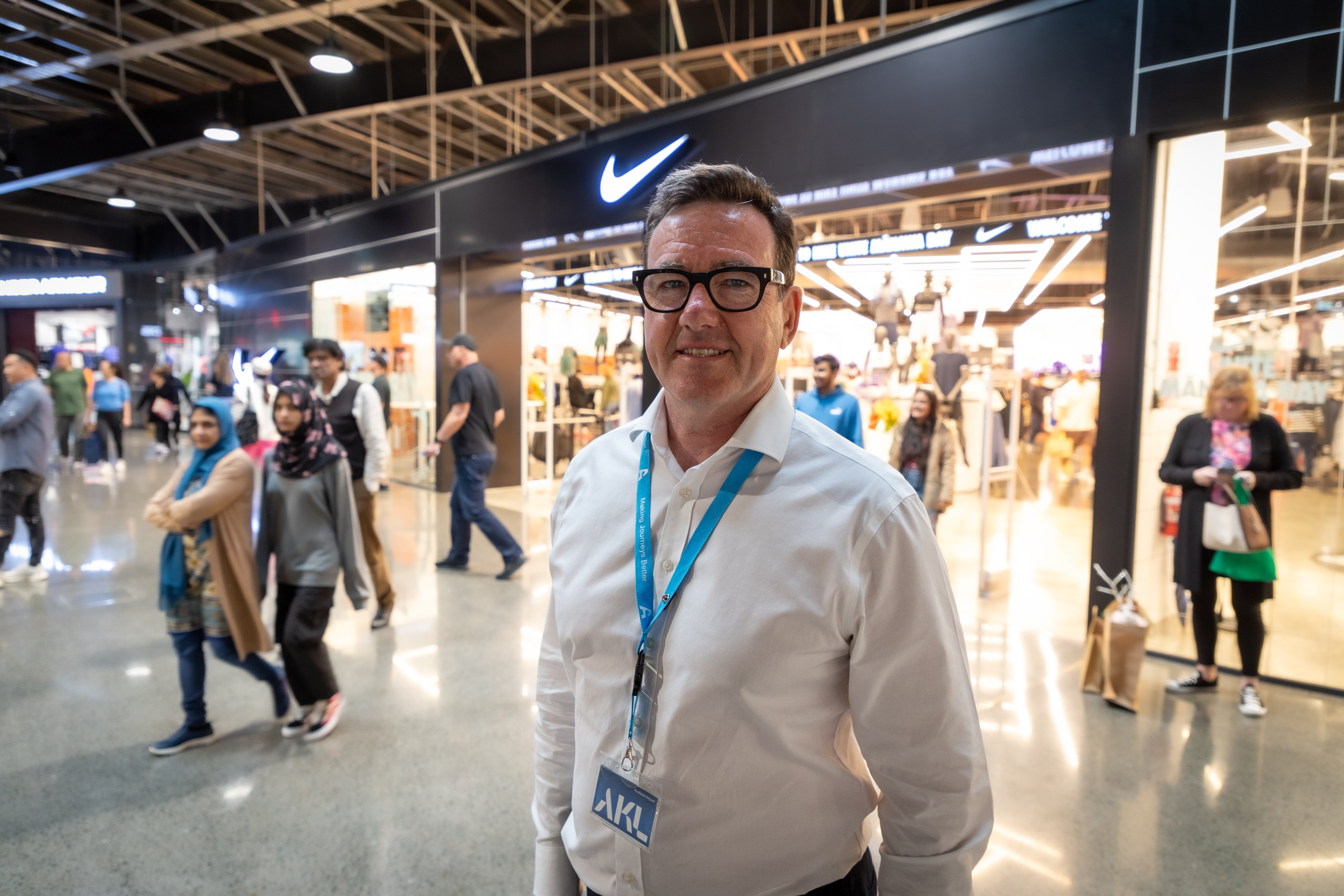 Auckland Airport chief commercial officer Mark Thomson at the new centre on Monday. Photo / Michael Craig