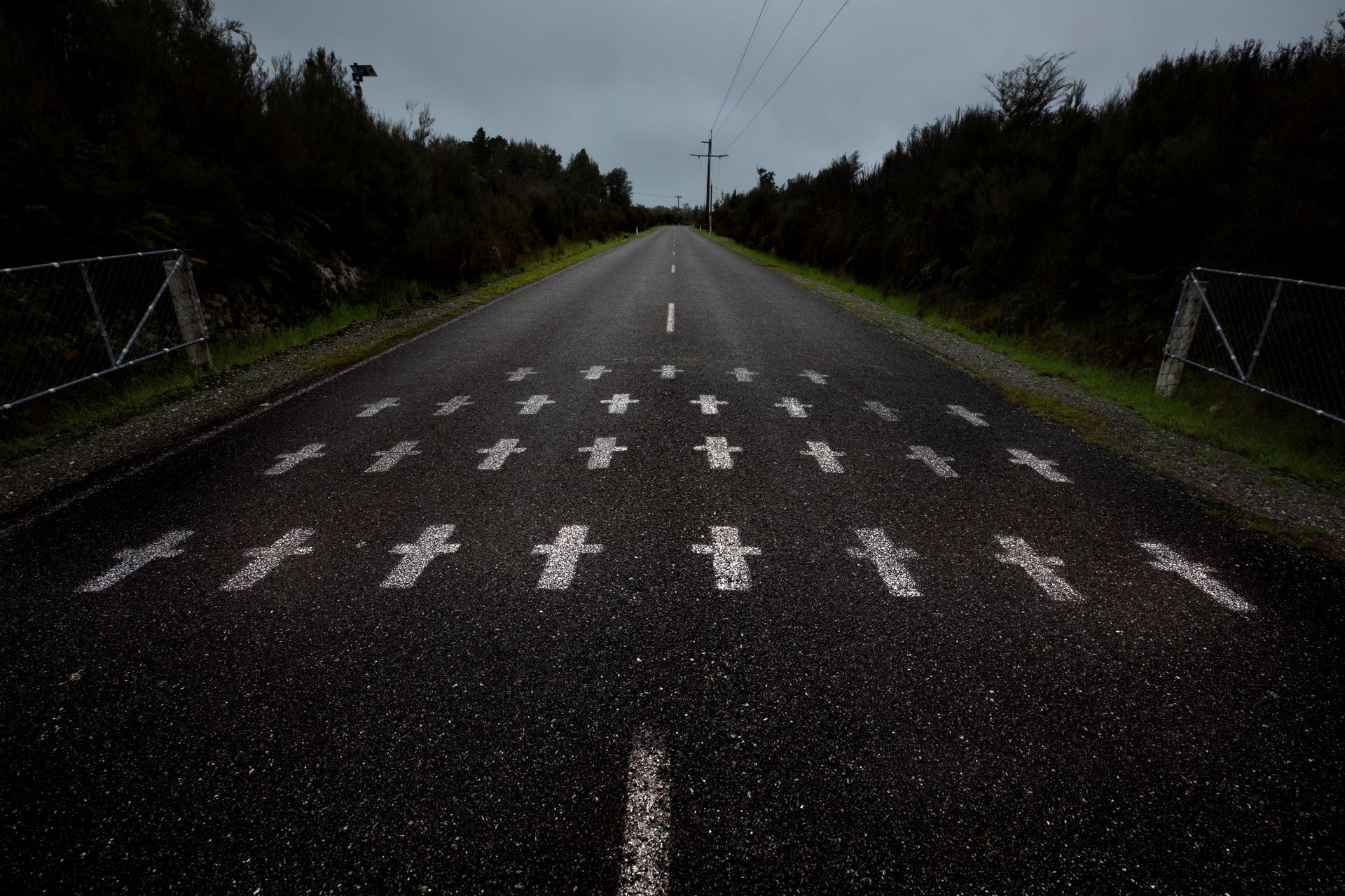 Pike River's 29 crosses drive home the scale of the disaster. Photo / Brett Phibbs