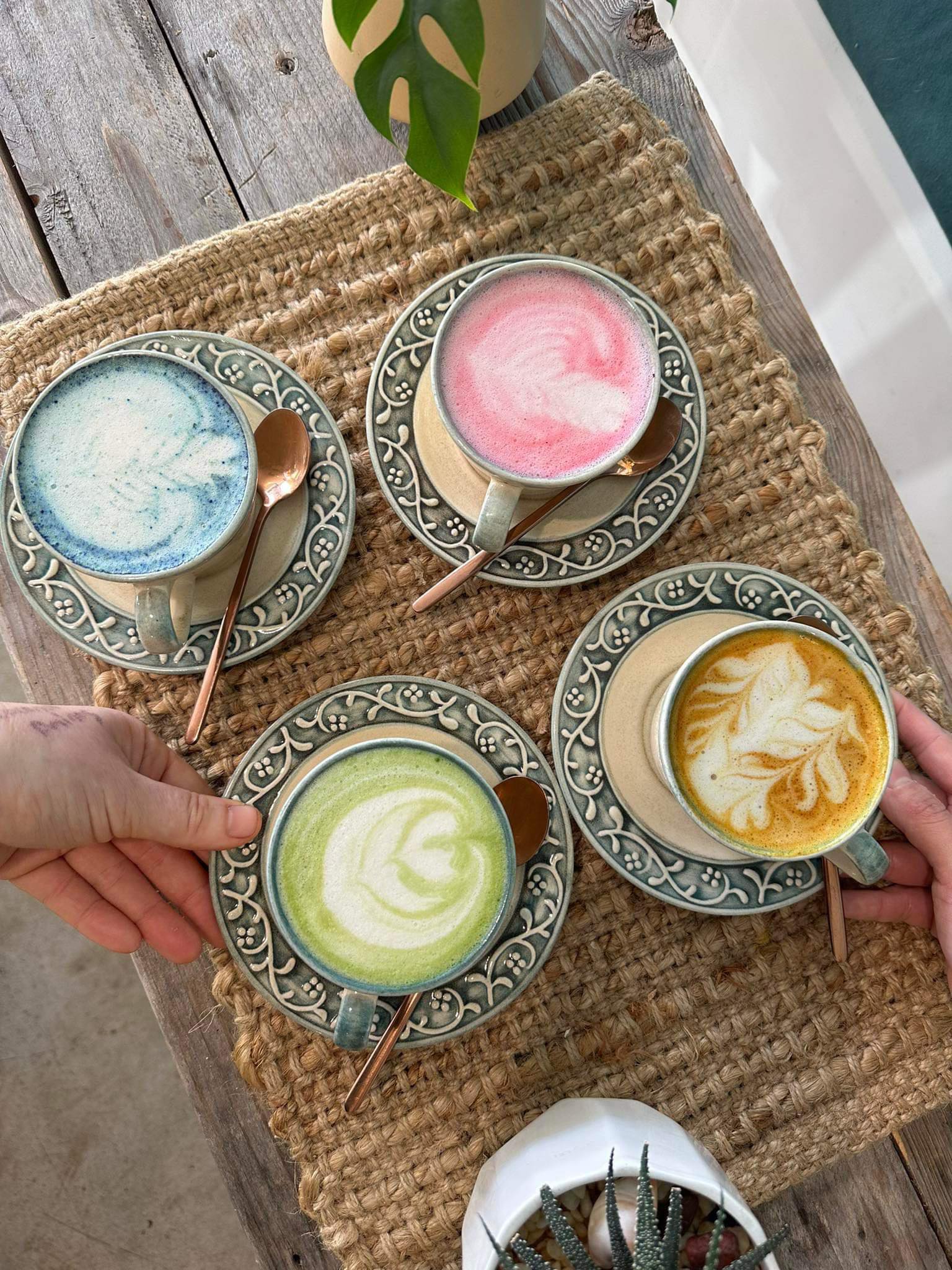 The colourful drinks on the menu at Dragonfruit Cafe forced Eaton out of her comfort zone.