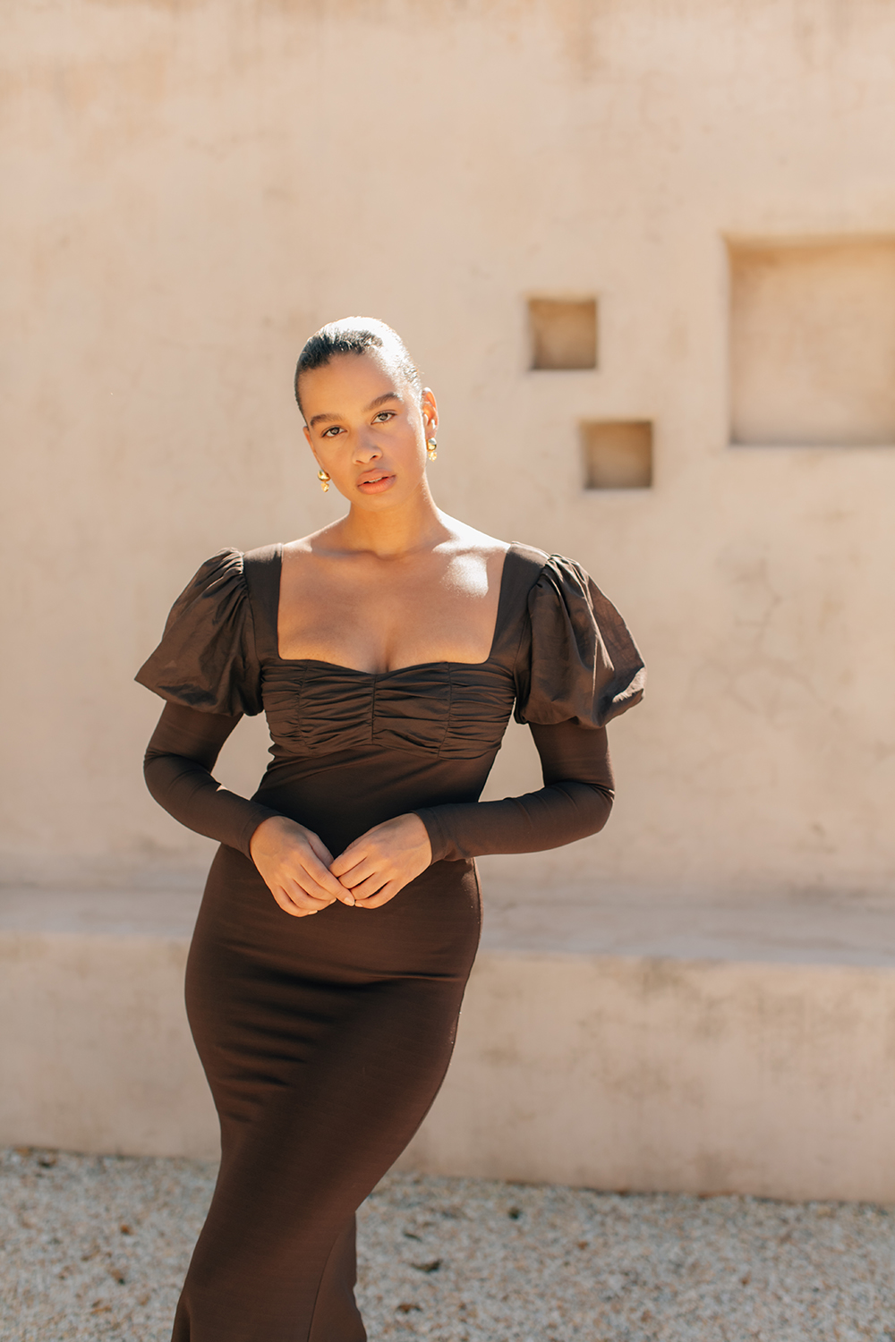 Shimma Marie in the Cup of Ambition dress. Photo / Supplied