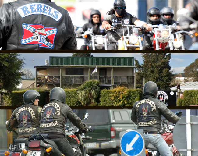 The Rebels MC muscling into the Devils Henchmen's Timaru clubhouse caused high gang tensions in the town. Photos / ODT, Supplied