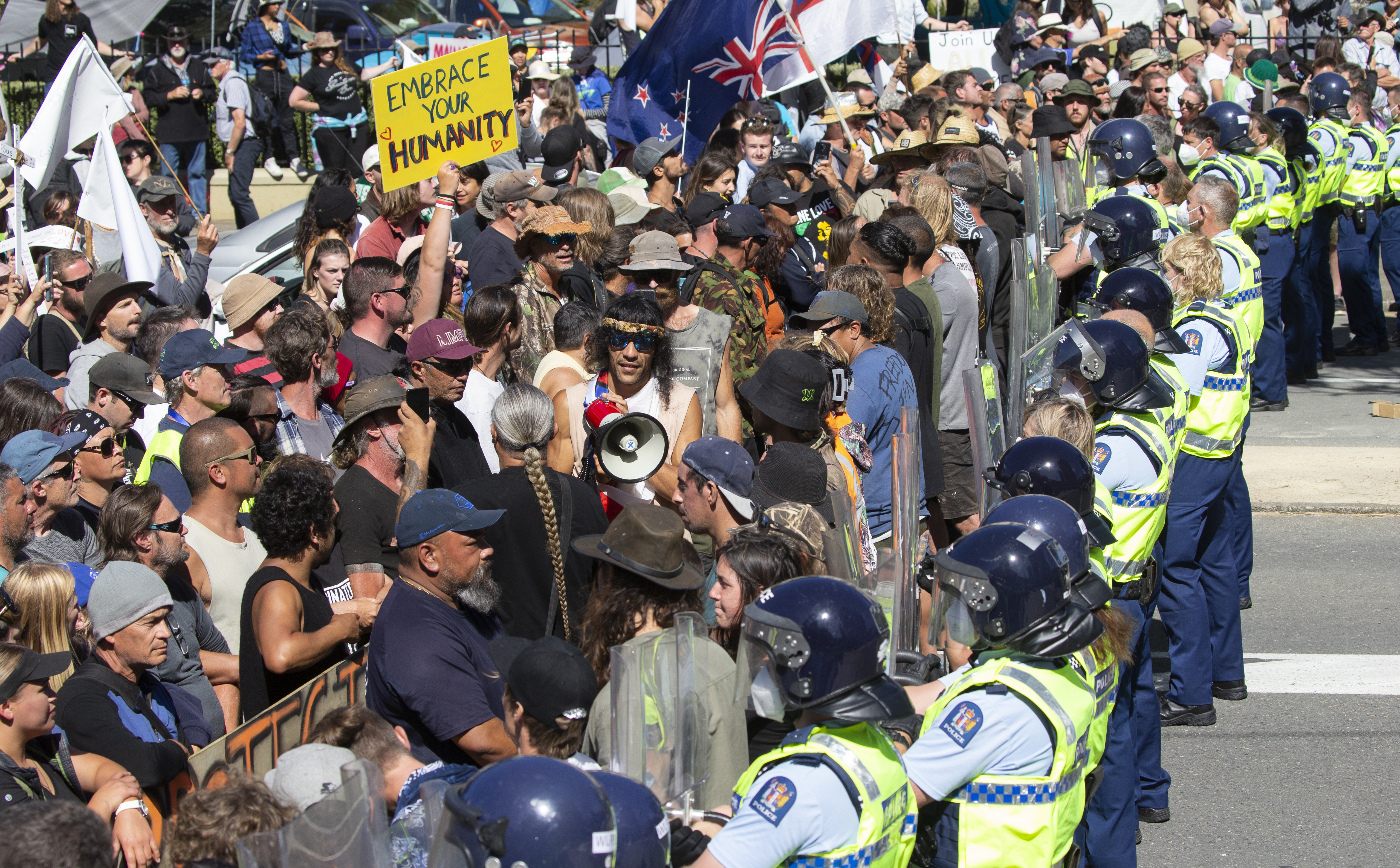 Police expect more people at Parliament than for the anti-madate Covid protest two years ago. Photo / Mark Mitchell
