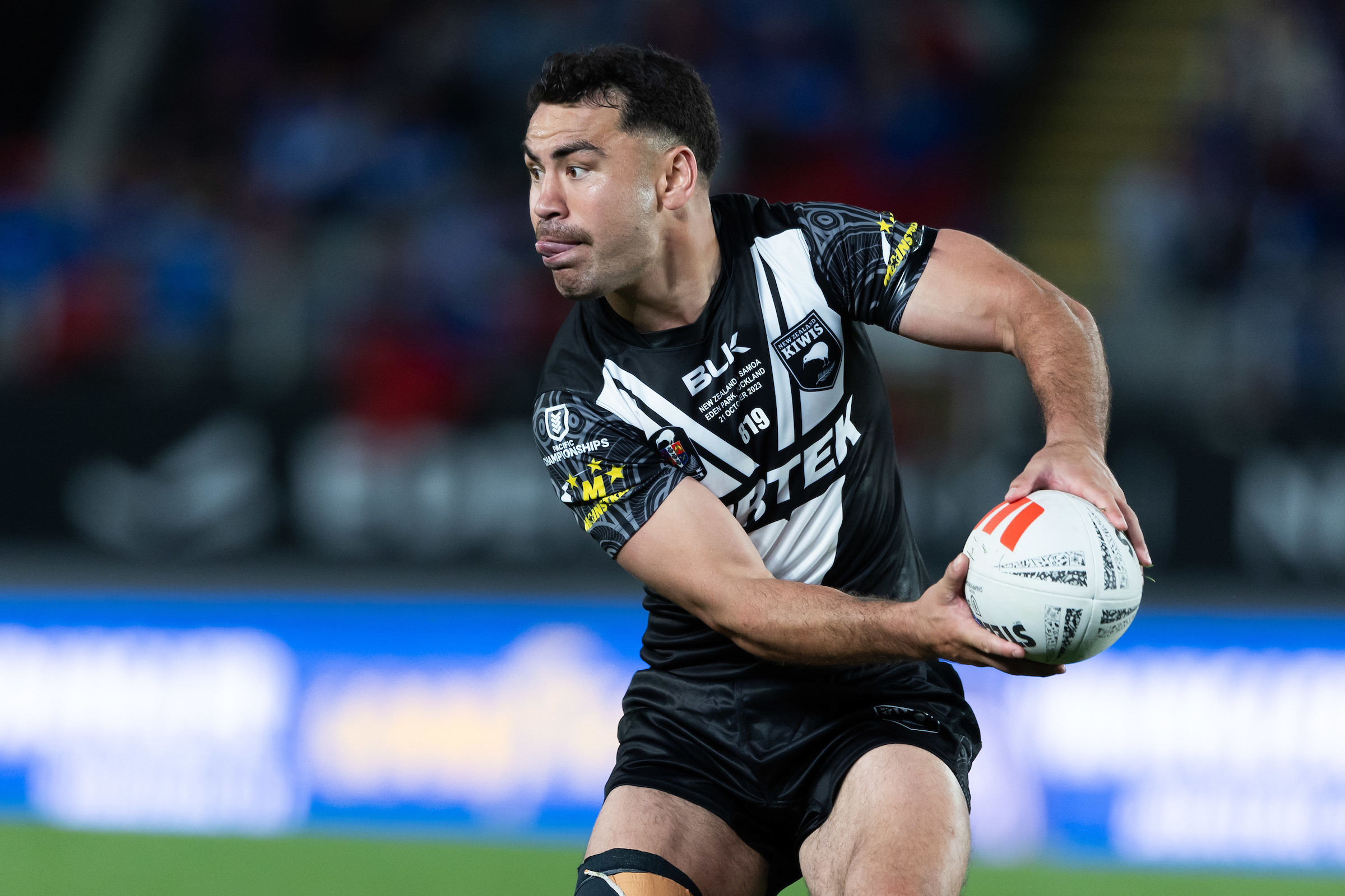 The Warriors will be sick of the sight of Kiwis halfback Jahrome Hughes. Photo / Photosport