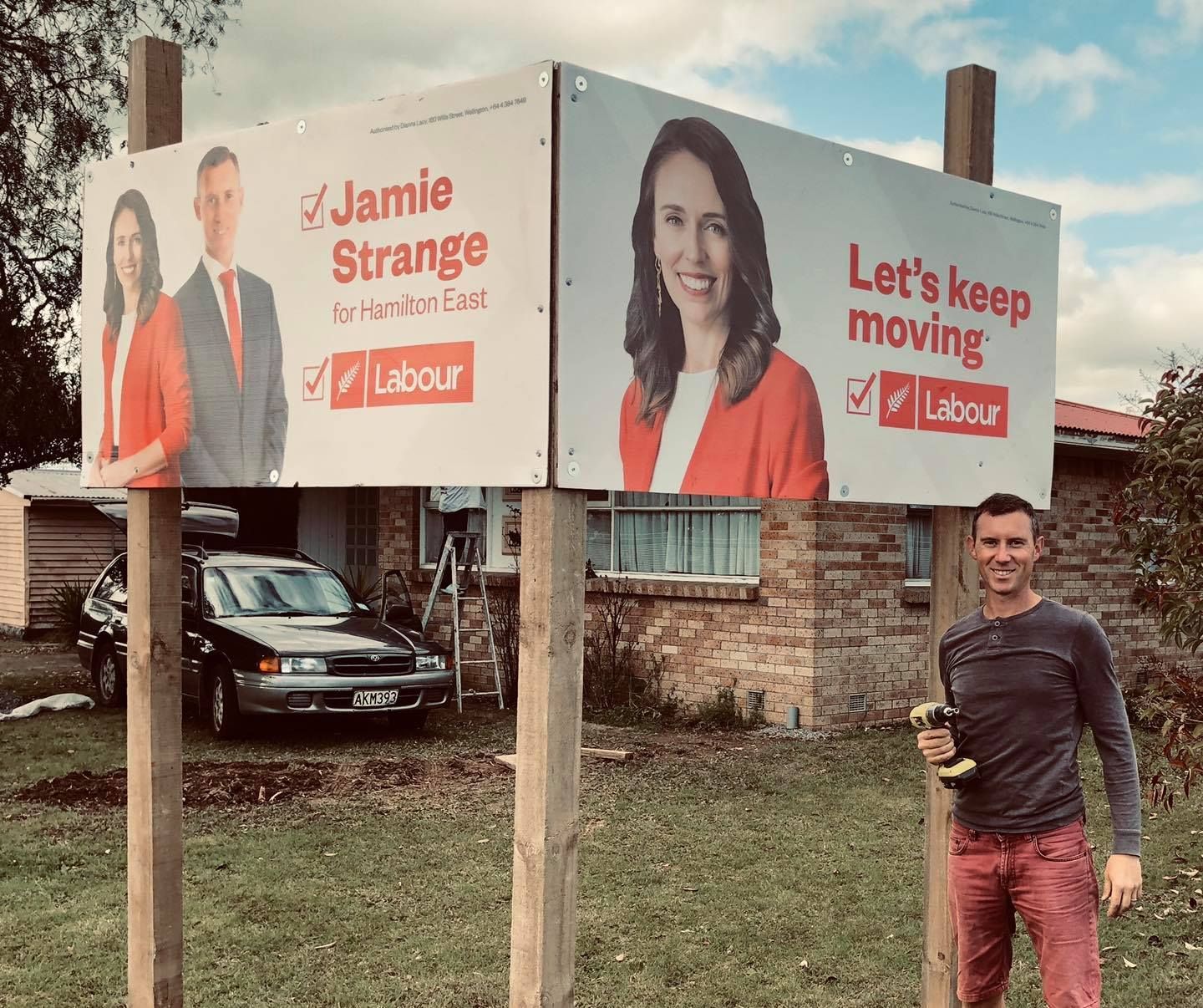 Labour MP Jamie Strange preparing to campaign for the Hamilton East seat. Photo / Jamie Strange
