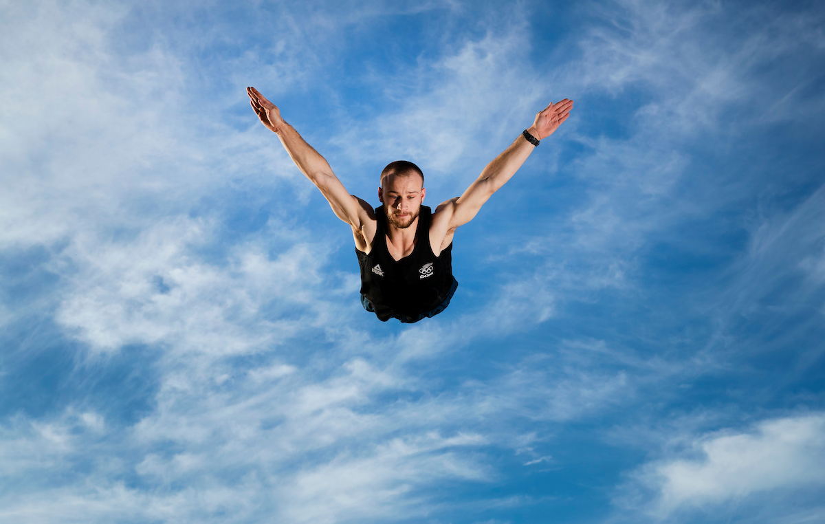 New Zealand Olympic trampolinist Dylan Schmidt. Photo / Photosport