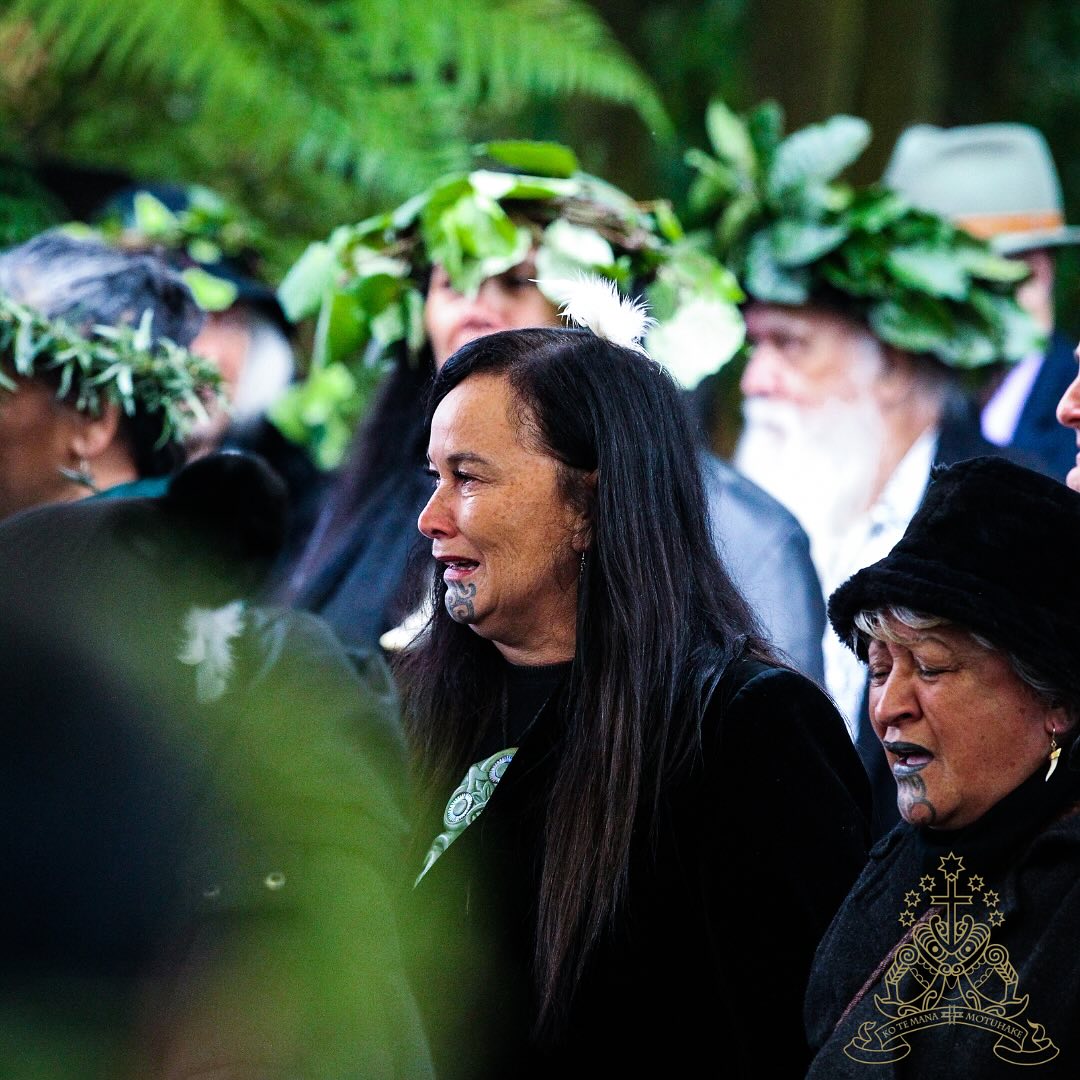 Te Pāti Māori co-leader Debbie Ngarewa-Packer was among today's mourners at Tūrangawaewae Marae. Photo / Kīngitanga