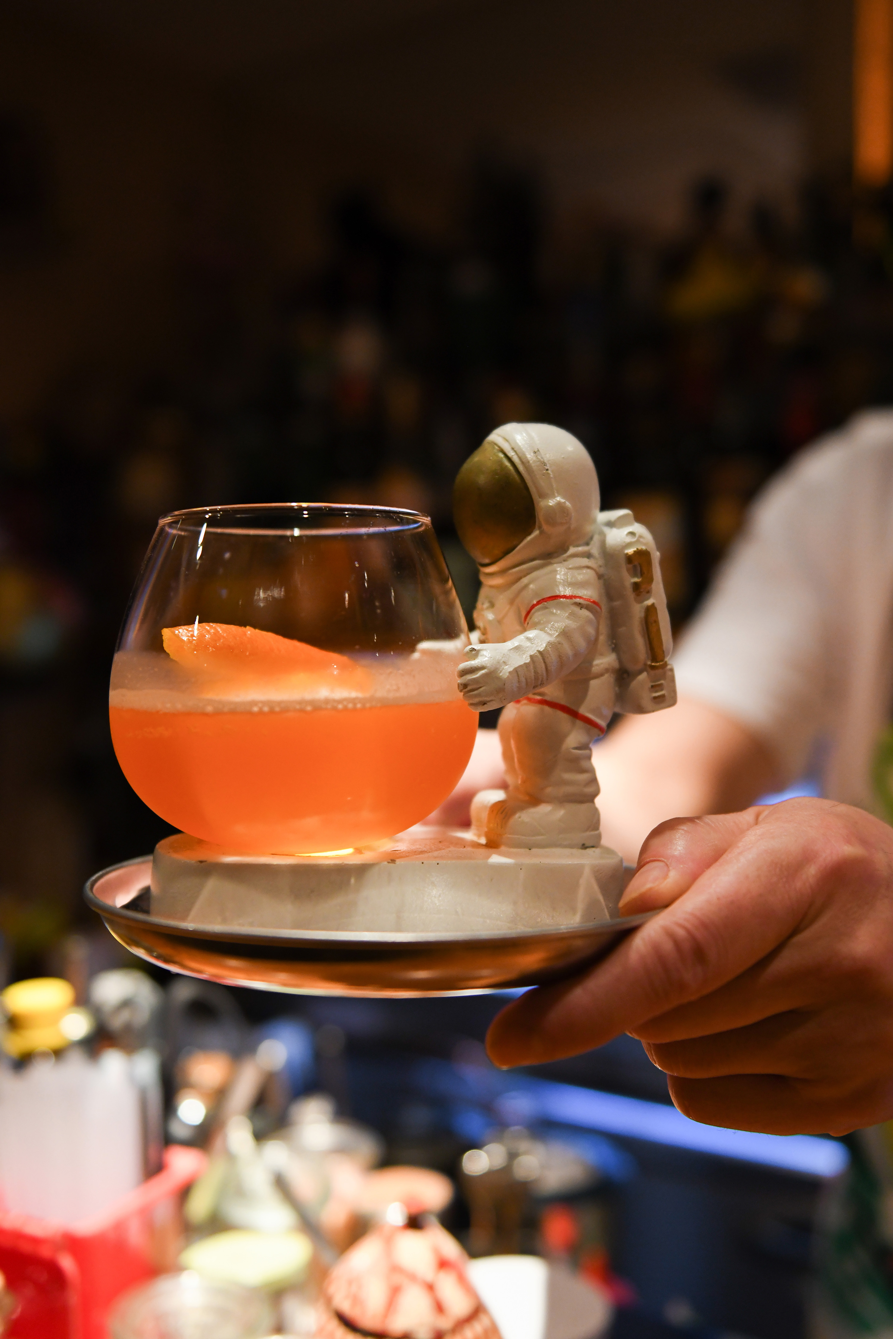 On the seventh floor of a standard-issue office building in Tokyo, the husband-and-wife-run Bar Orchard serves custom-created cocktails in whimsical objects. Photo / Noriko Hayashi, The New York Times