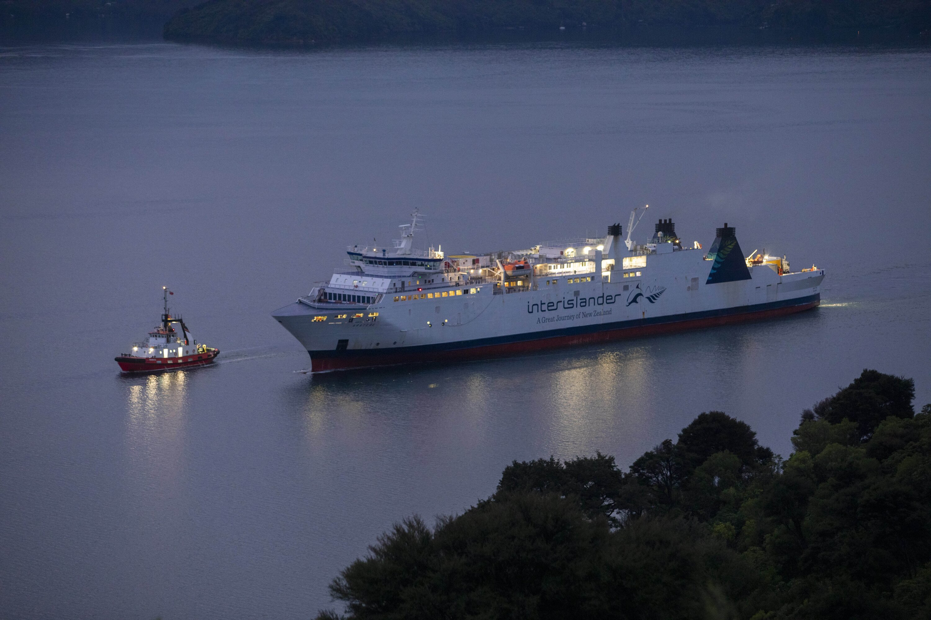 Interislander ferry Aratere, returns to Picton. Photo / Tim Cuff 