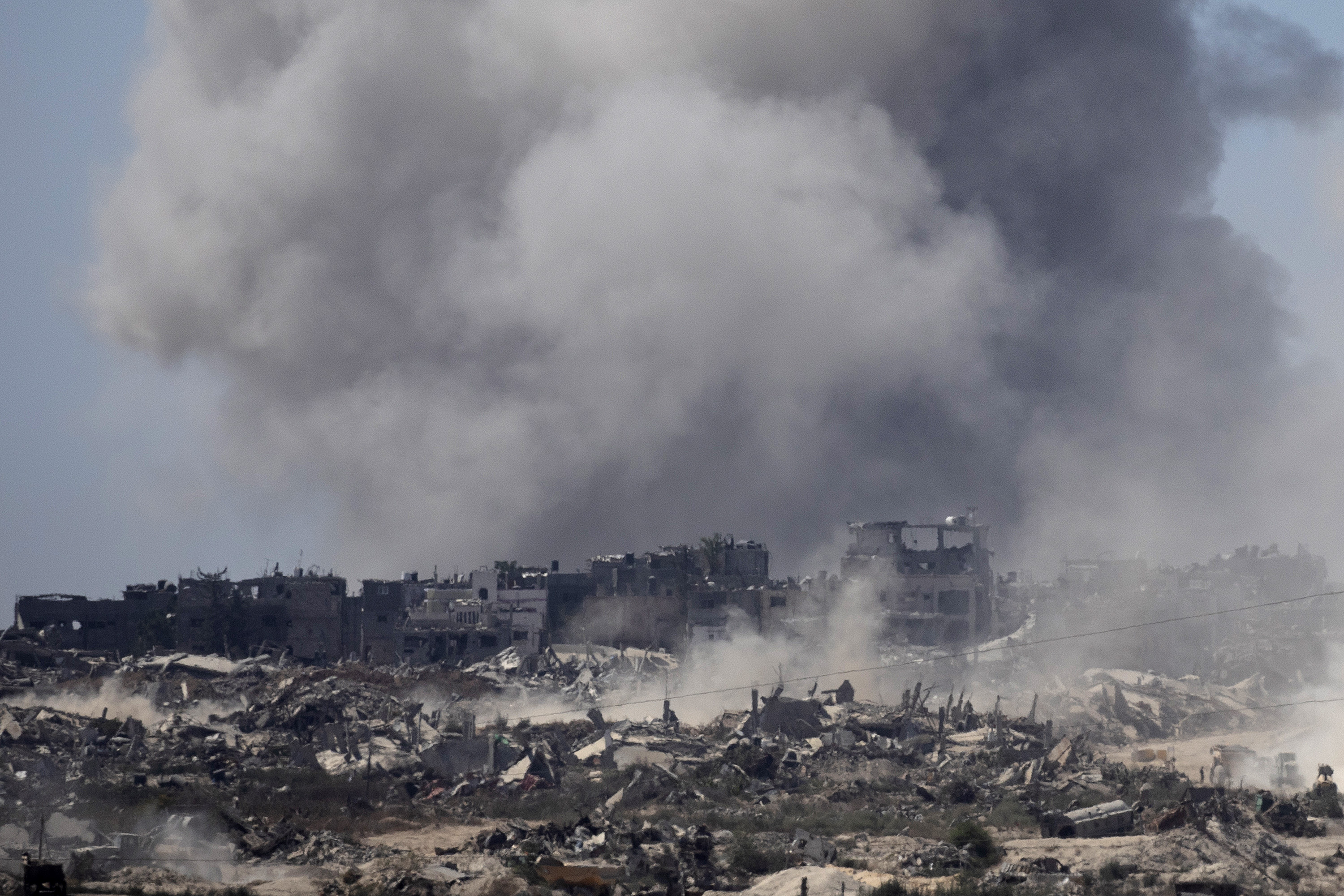 Smoke rises over Gaza after an Israeli bombardment, seen from a position on the Israeli side of the border on July 3, 2024. Photo / Getty Images