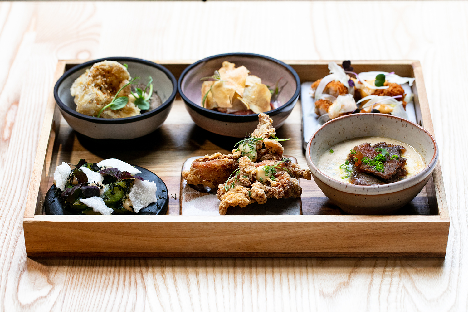 The chef’s selection of entrees at Remuera restaurant Waku Waku. Photo / Babiche Martens