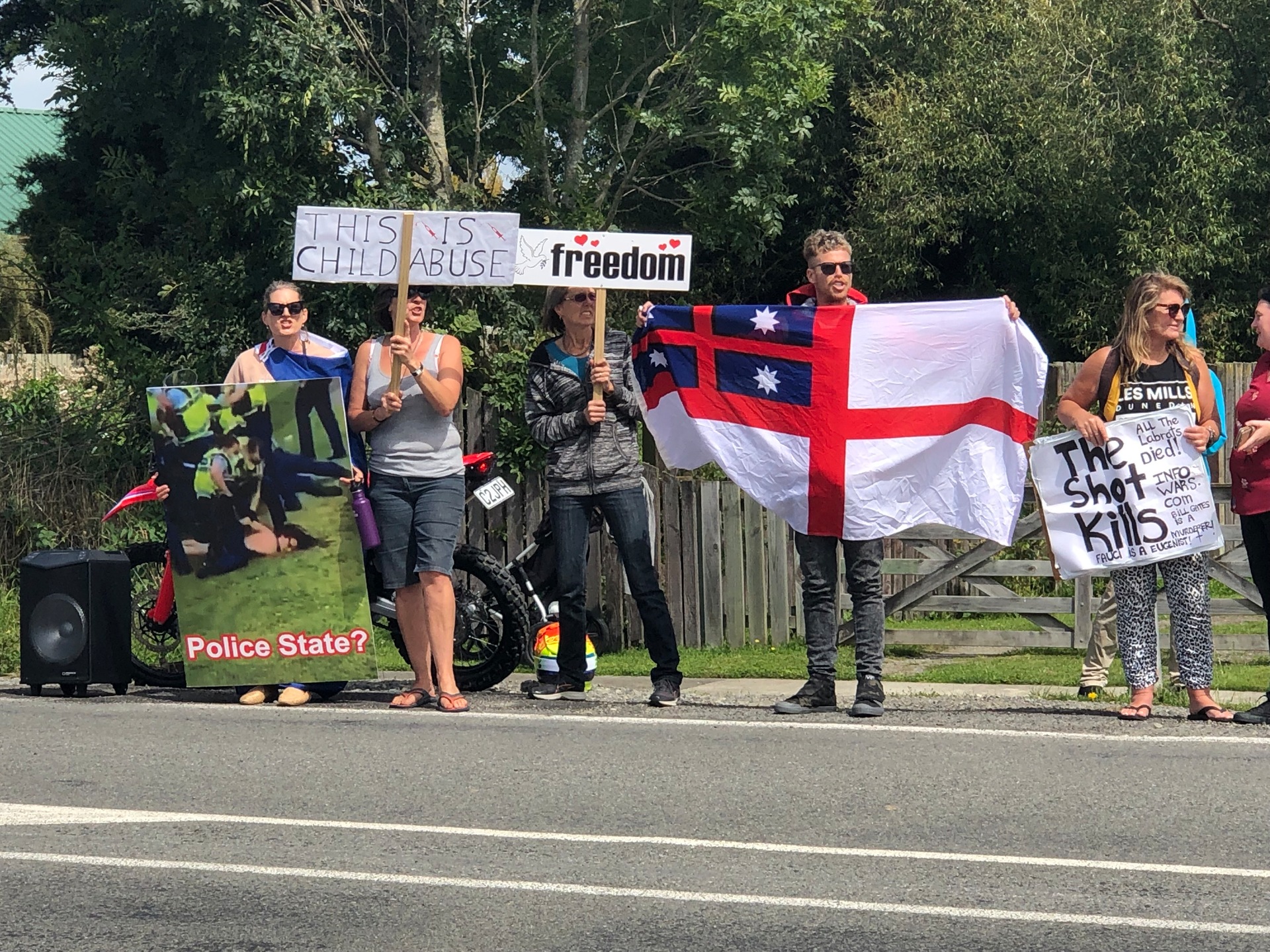They yelled at police and chanted at media to