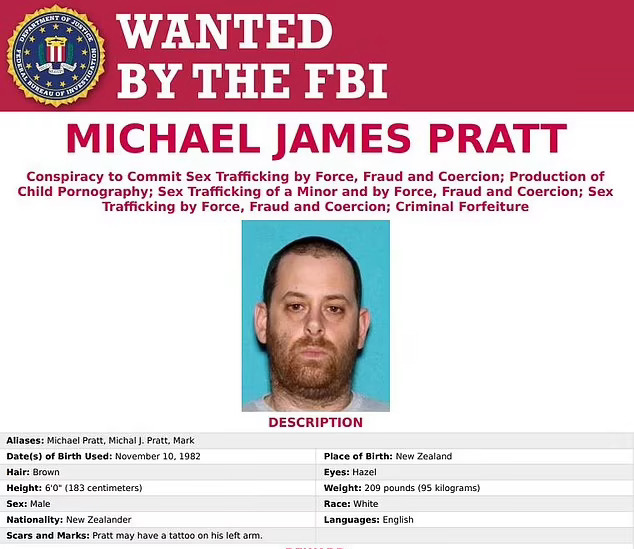 The FBI are still hunting for Michael Pratt. Photo / Supplied