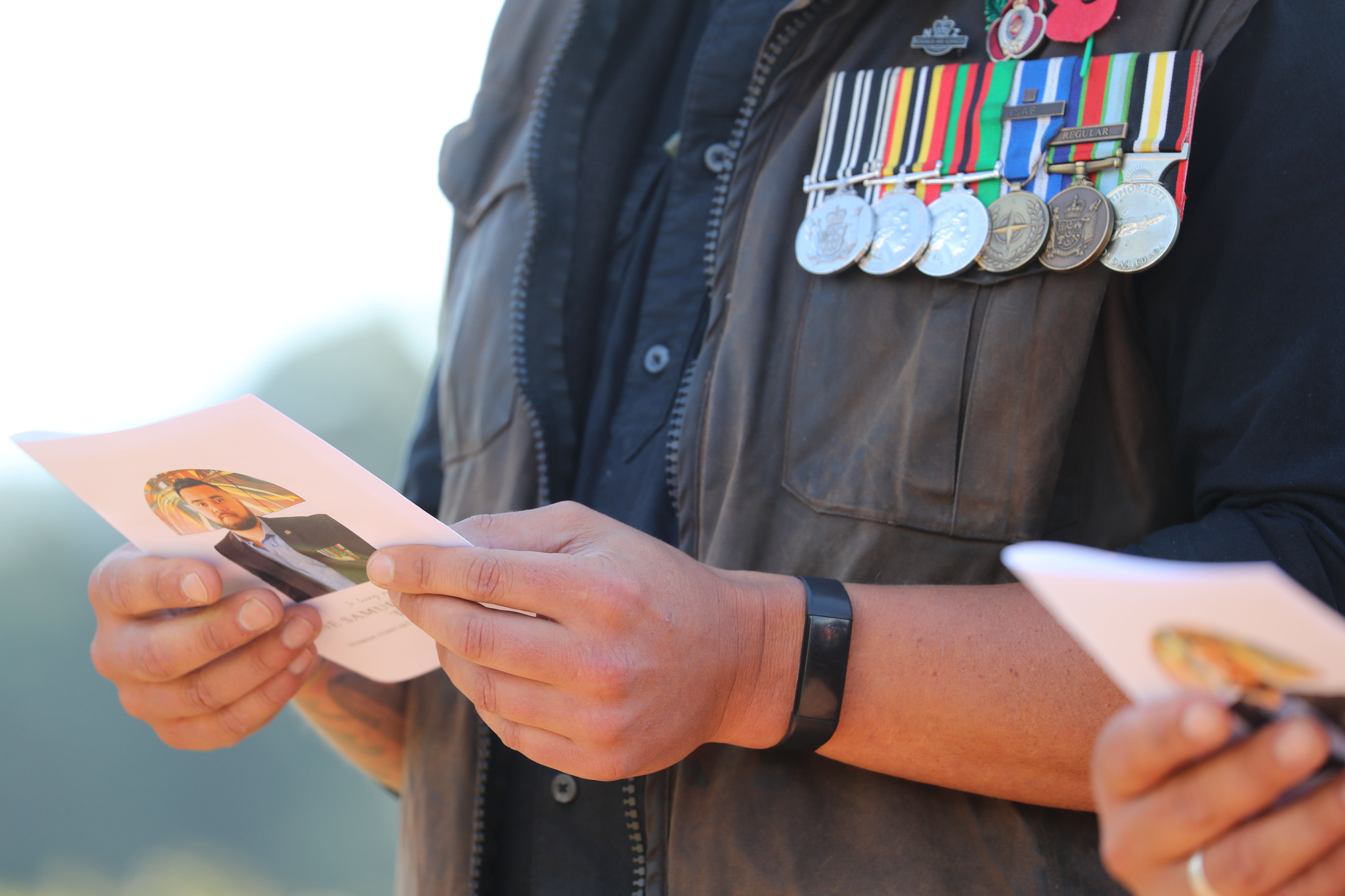 Mourners farewell Kane Te Tai, who was killed fighting in Ukraine. Photo / Michael Craig