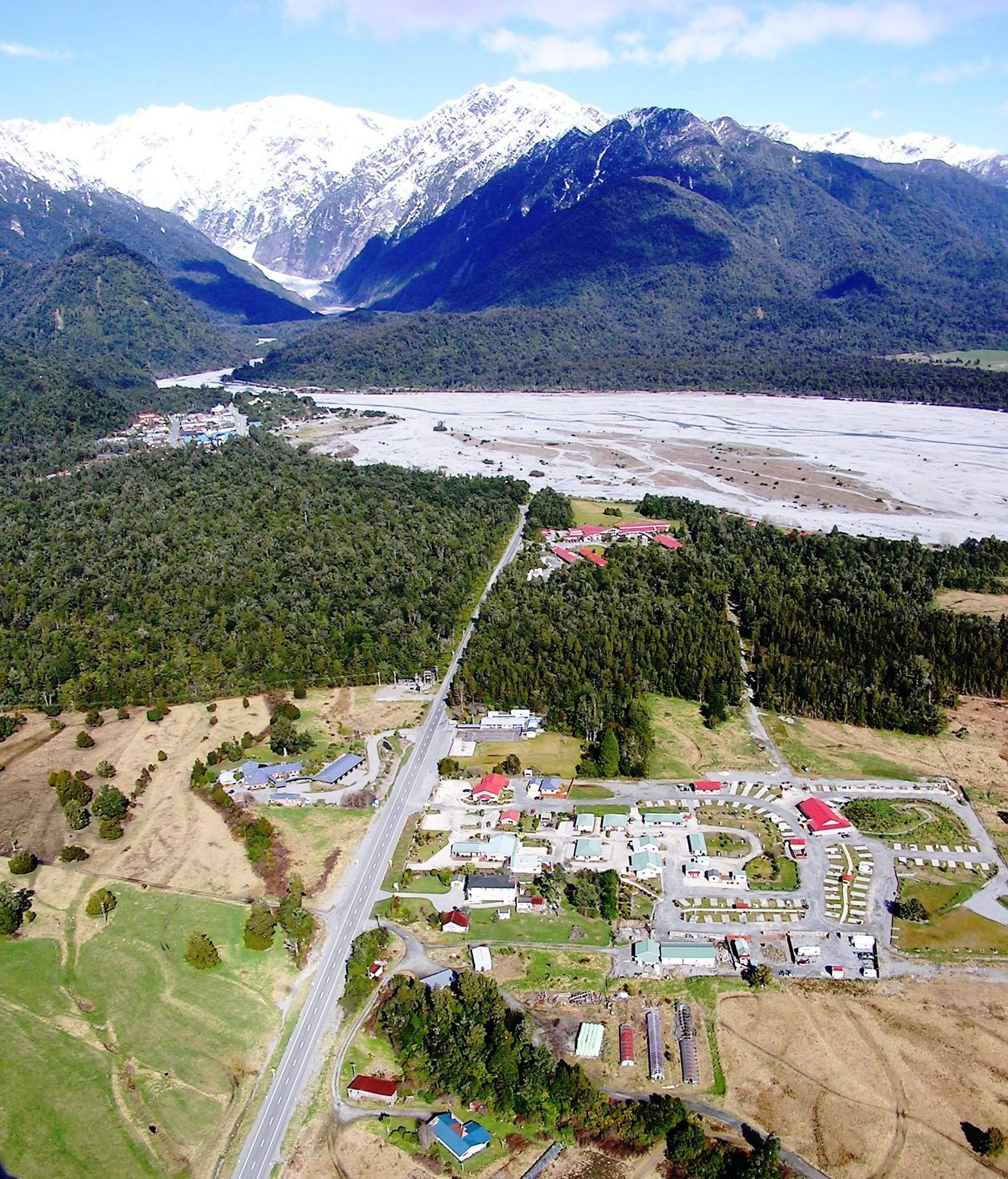 Franz Josef, on the South Island's West Coast, is particularly threatened by the major fault. Photo / Supplied