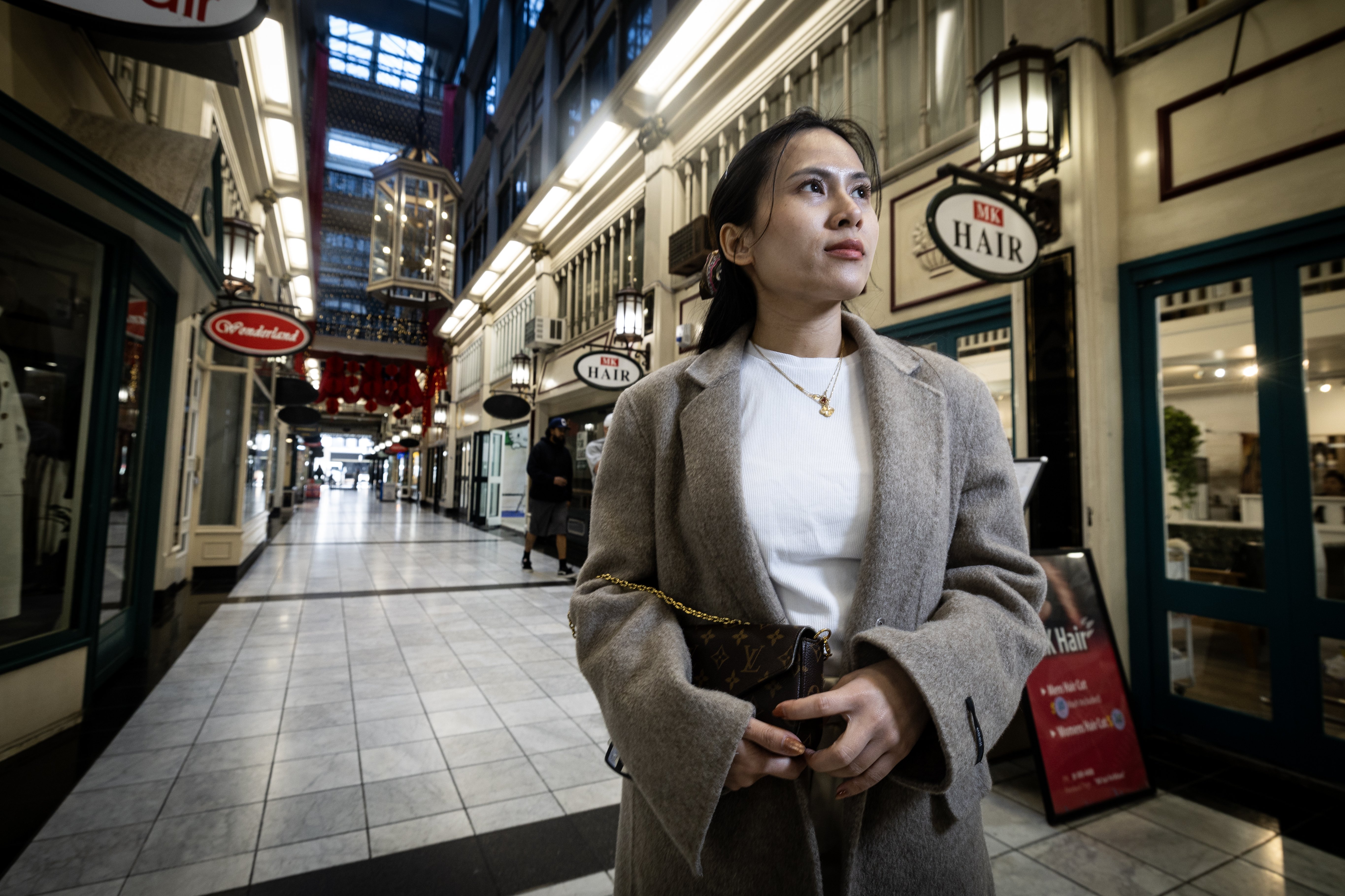 Winnie Vo, owner of Lovely Nails in the Strand Arcade, says she had her handbag snatched while having lunch at a CBD food court.