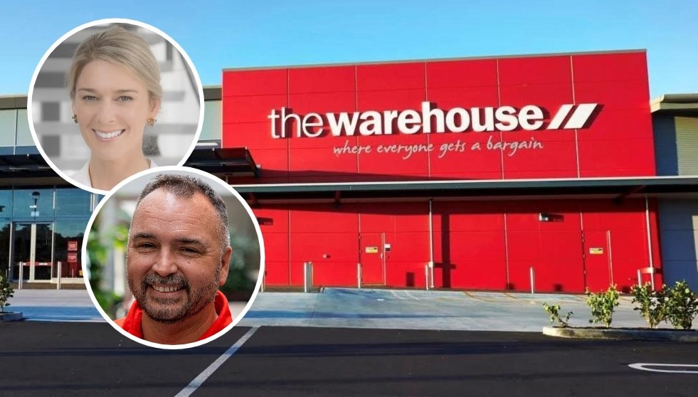 The Warehouse has appointed Kiwi-owned Together as its new media buying and planning agency. Pictured inset are Together's Pen Brown and The Warehouse's Frankie Coulter.