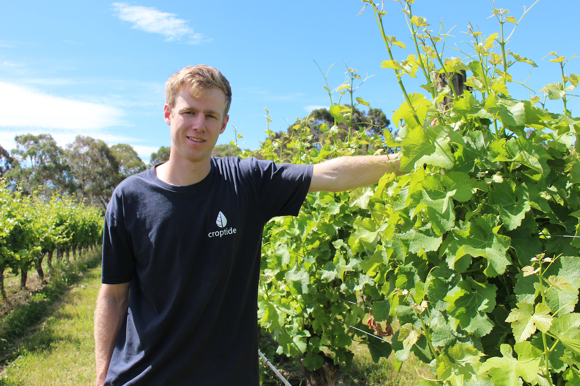 Croptide co-founder Hamish Penny is on a mission to save water for horticulture. Photo / Supplied 