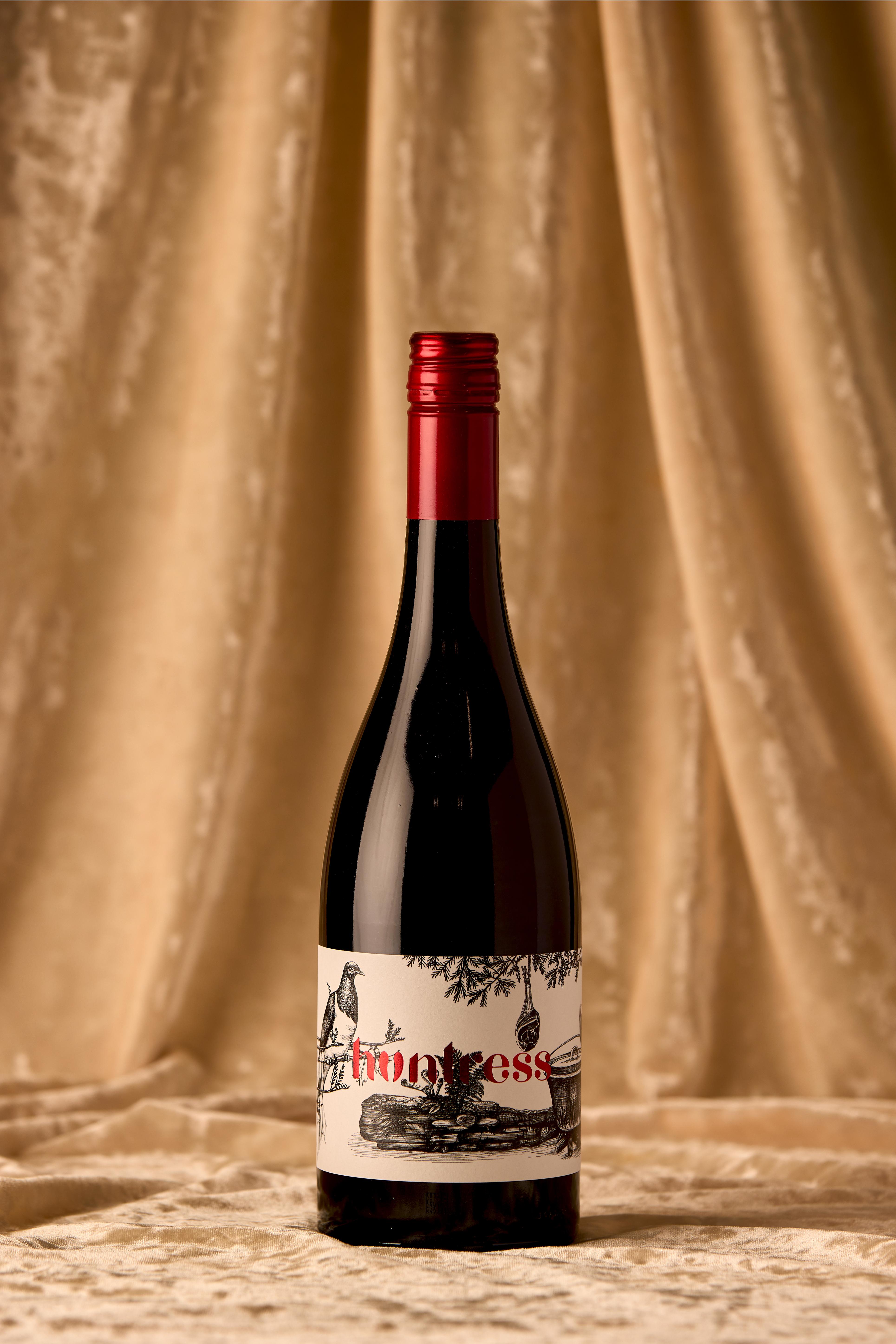 Huntress Herringbone Vineyard Bridge Pa Hawke’s Bay Syrah 2023. Photo / Babiche Martens