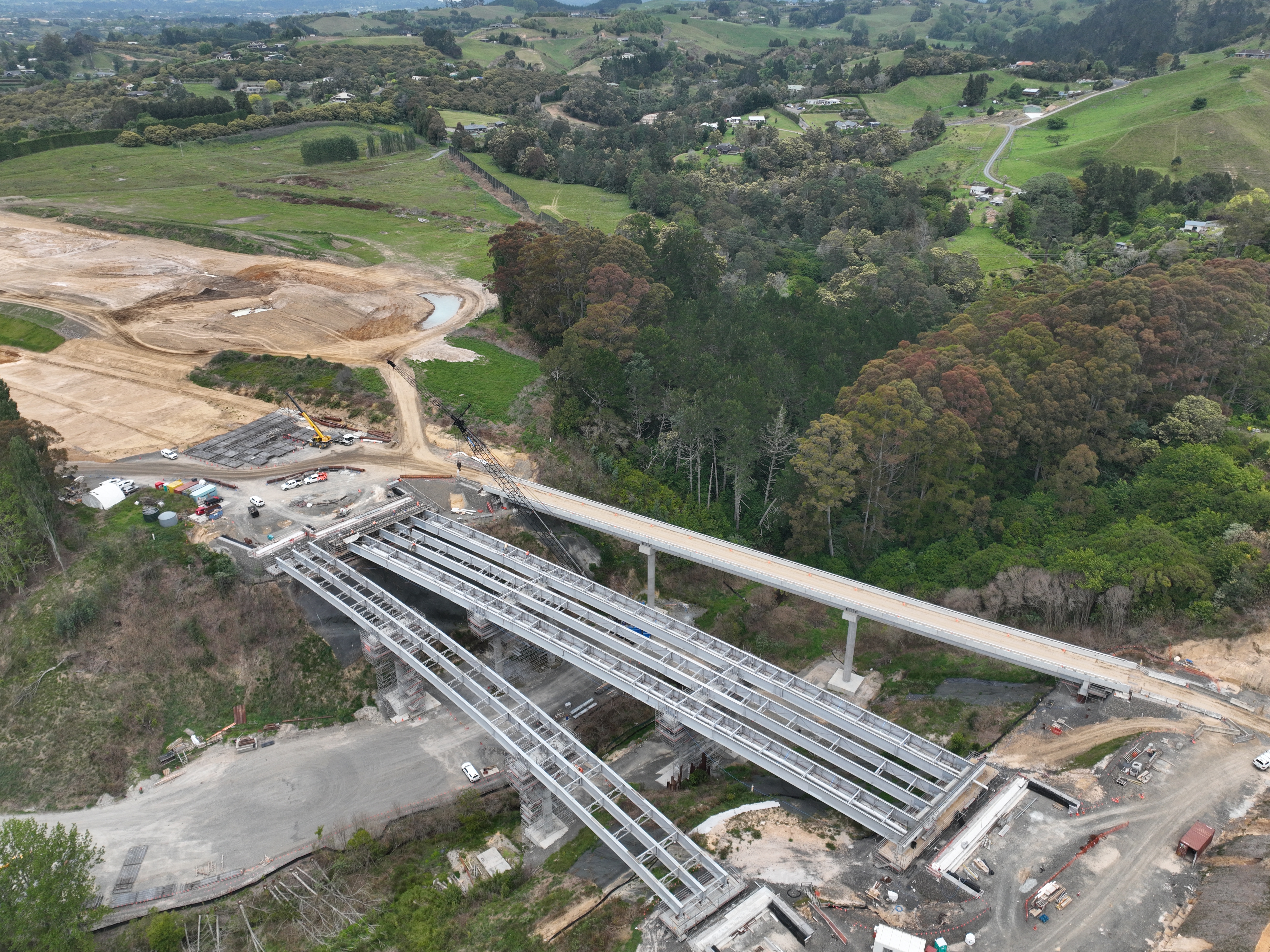 A bridge across Minden Gully on stage 1 of the Takitimu North Link. Photo / NZTA
