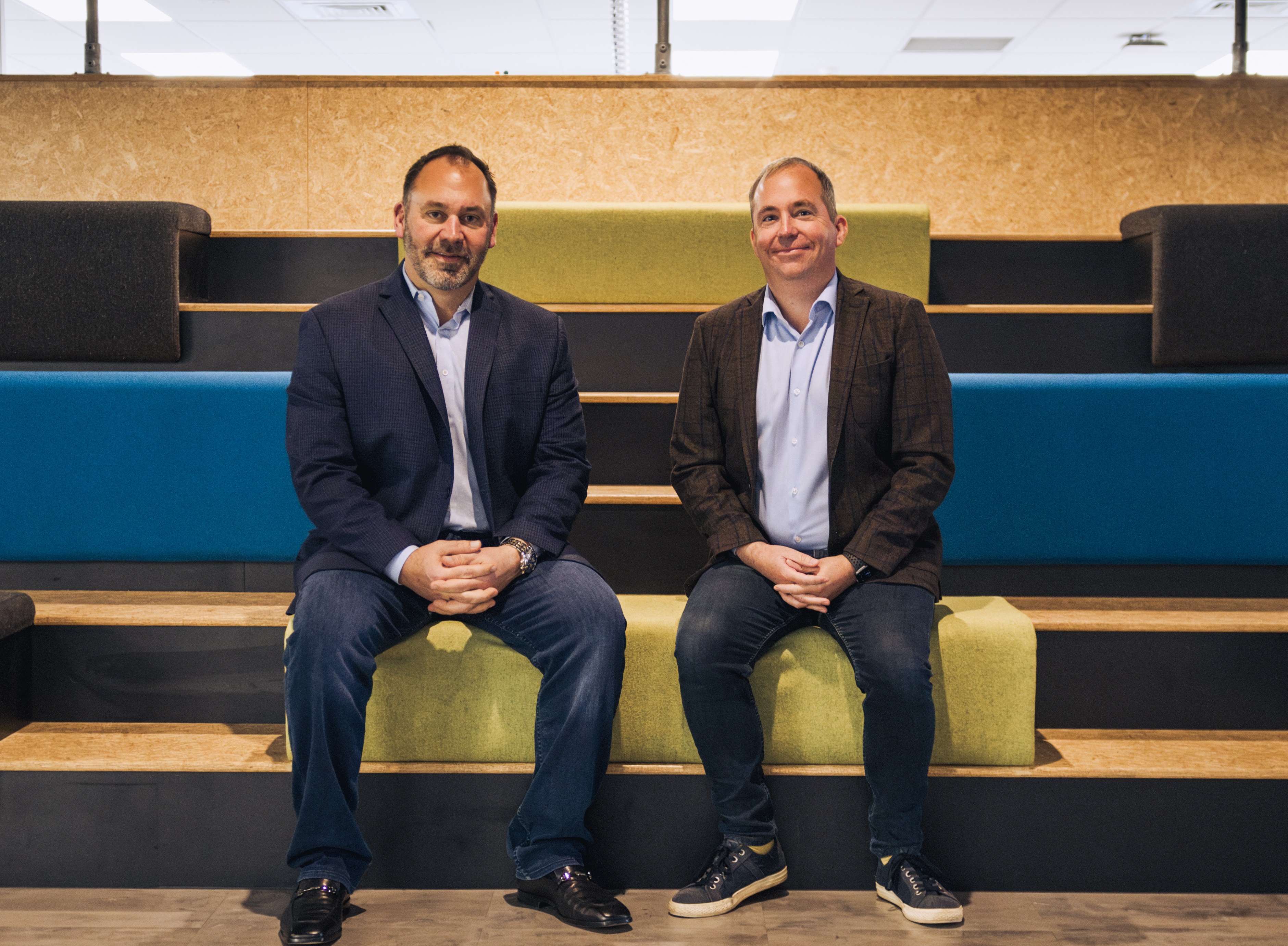 Eroad co-chief executives David Kenneson (left) and Mark Heine.