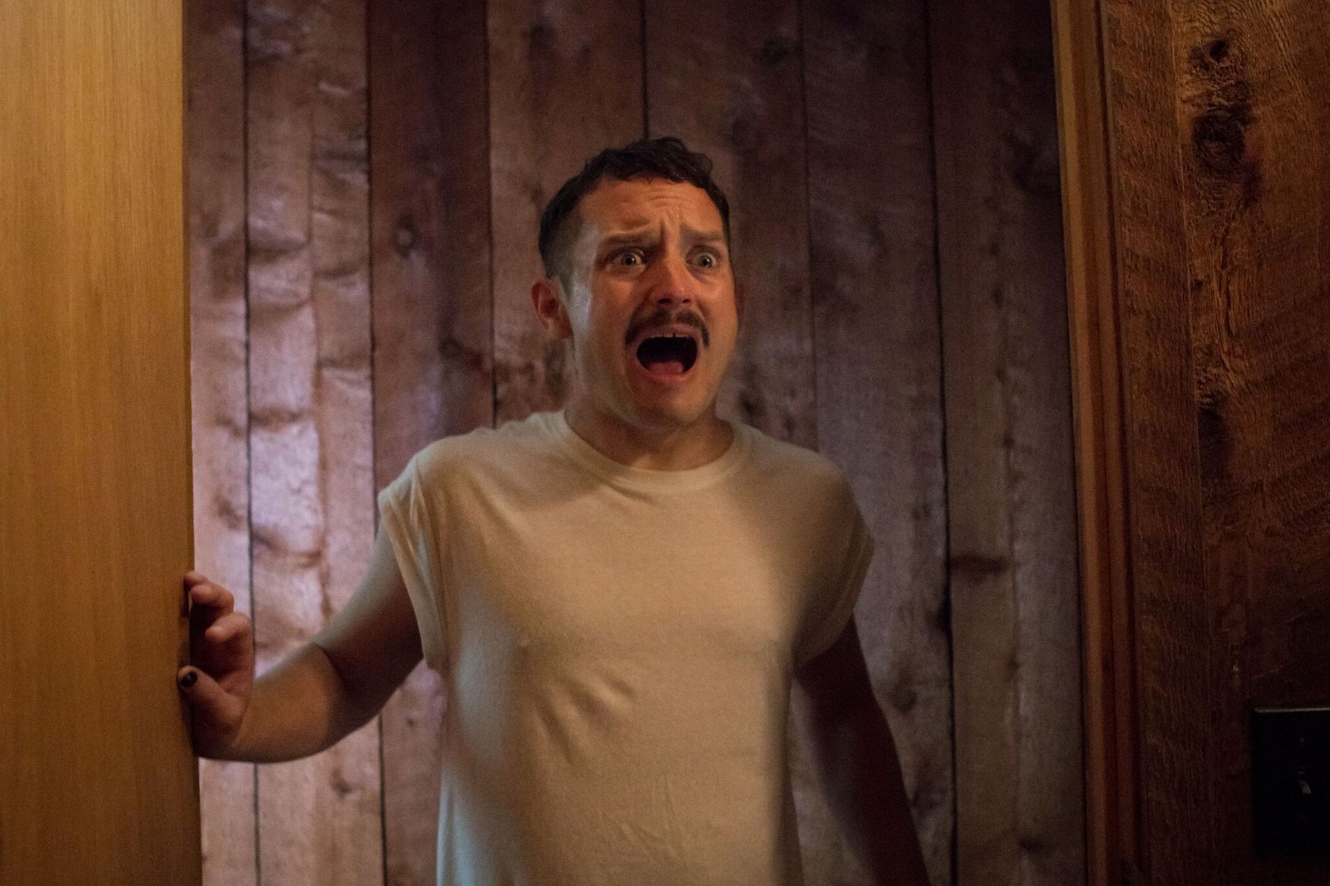 Elijah Wood rekindles his love affair with Kiwi cinema in Come to Daddy. Photo / Supplied.