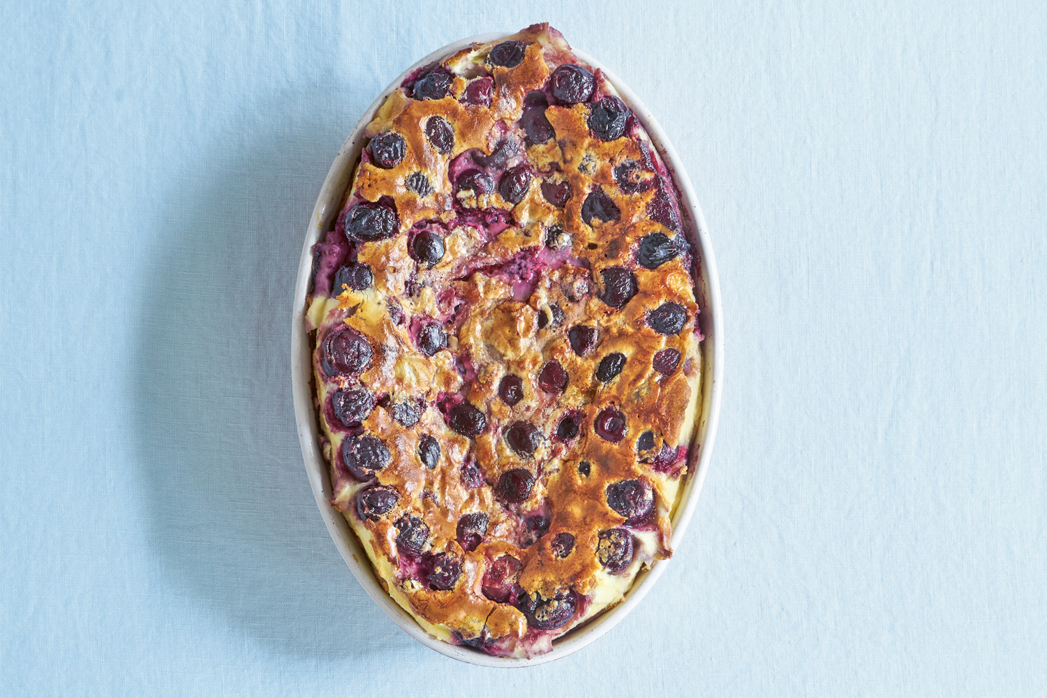 A rich and fruity French dish, Clafoutis comes from the Limousin region. Photo / Marie-Pierre Morel