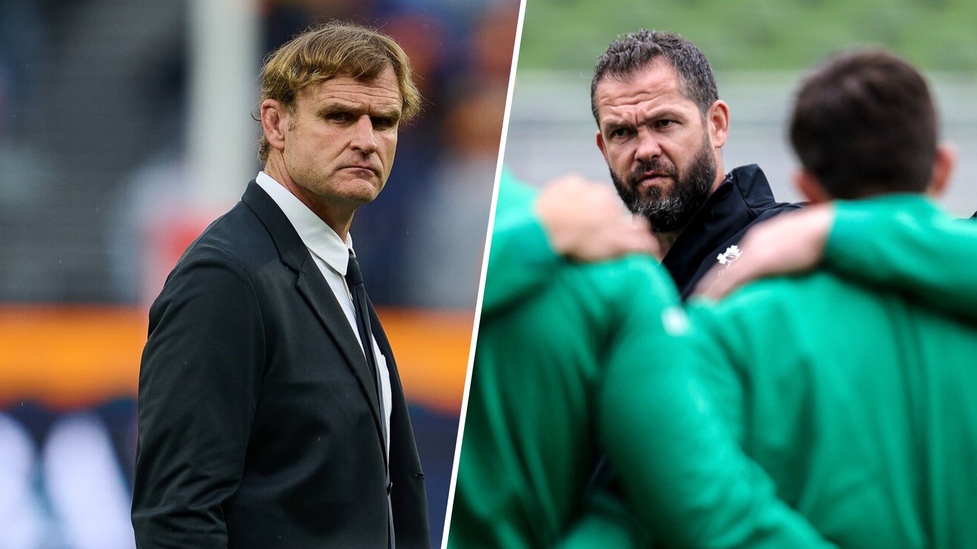 All Blacks coach Scott Robertson (left) and Ireland coach Andy Farrell. Photos / Photosport