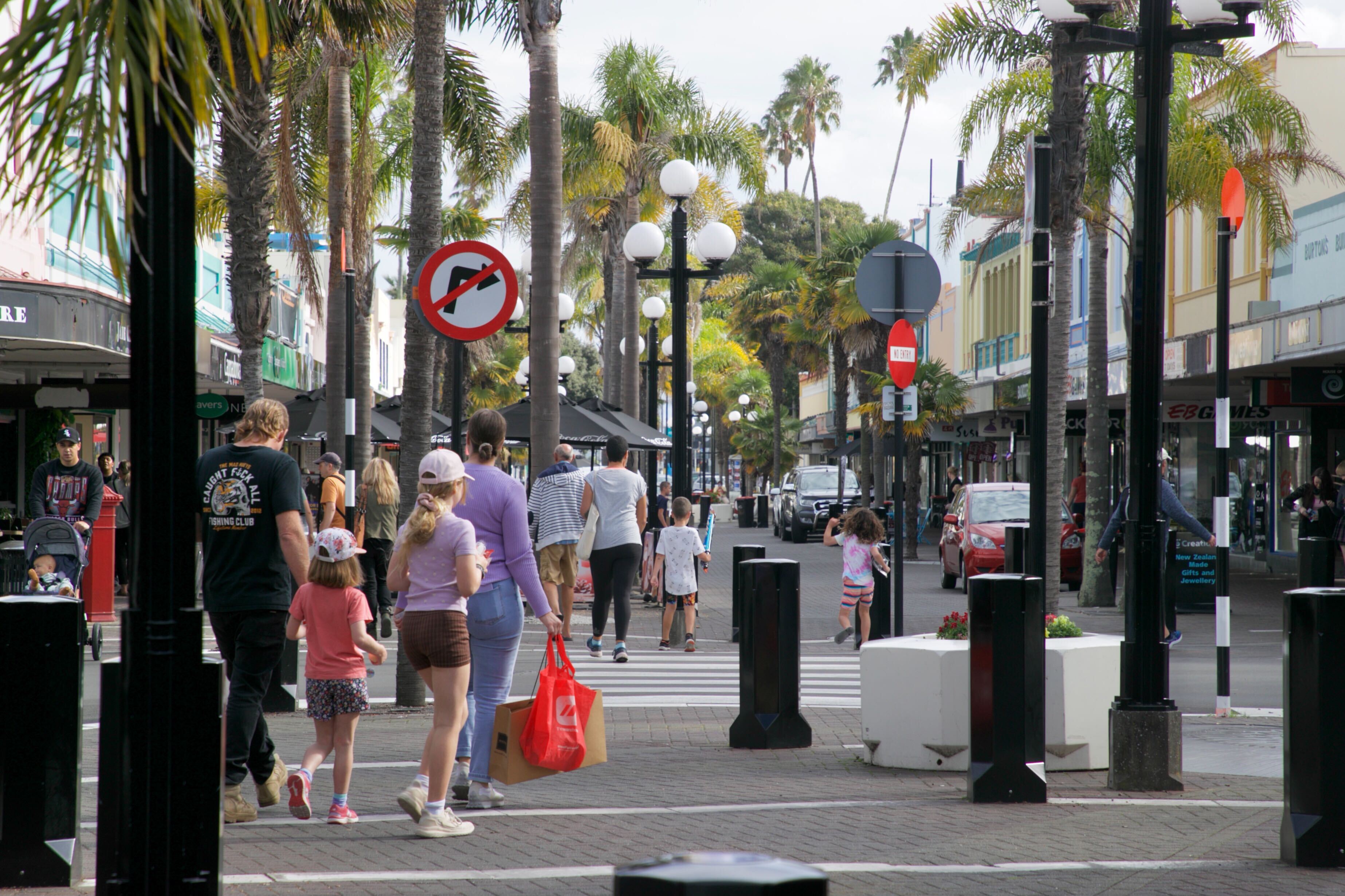 A landlord is calling for retractable bollards at both ends of Emerson St, the main shopping strip in Napier CBD. Photo / Warren Buckland