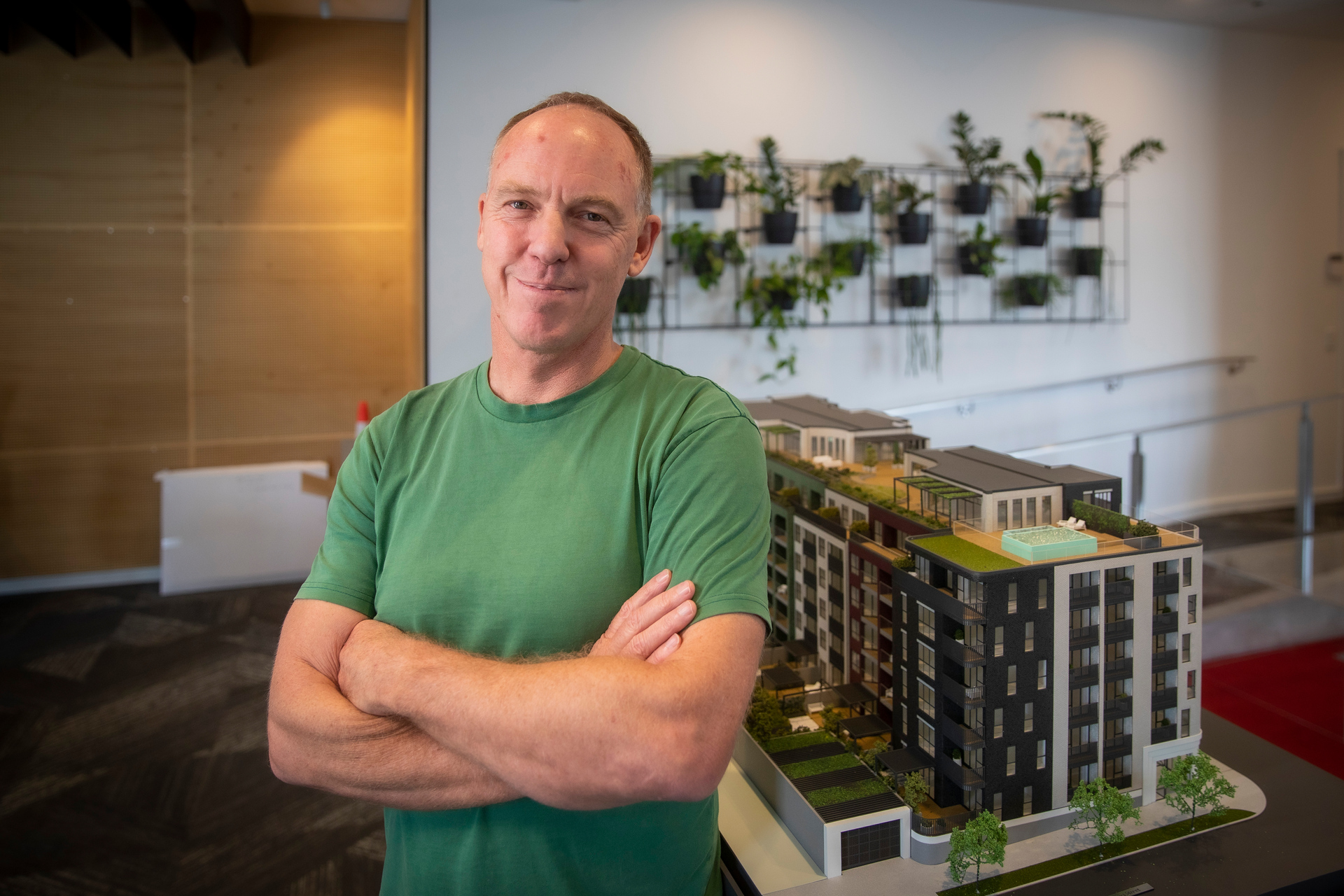 Ockham Residential co-founder Mark Todd hopes that with the market picking up, the 165-unit Feynman project will be relaunched within the next six months. Photo / Michael Craig