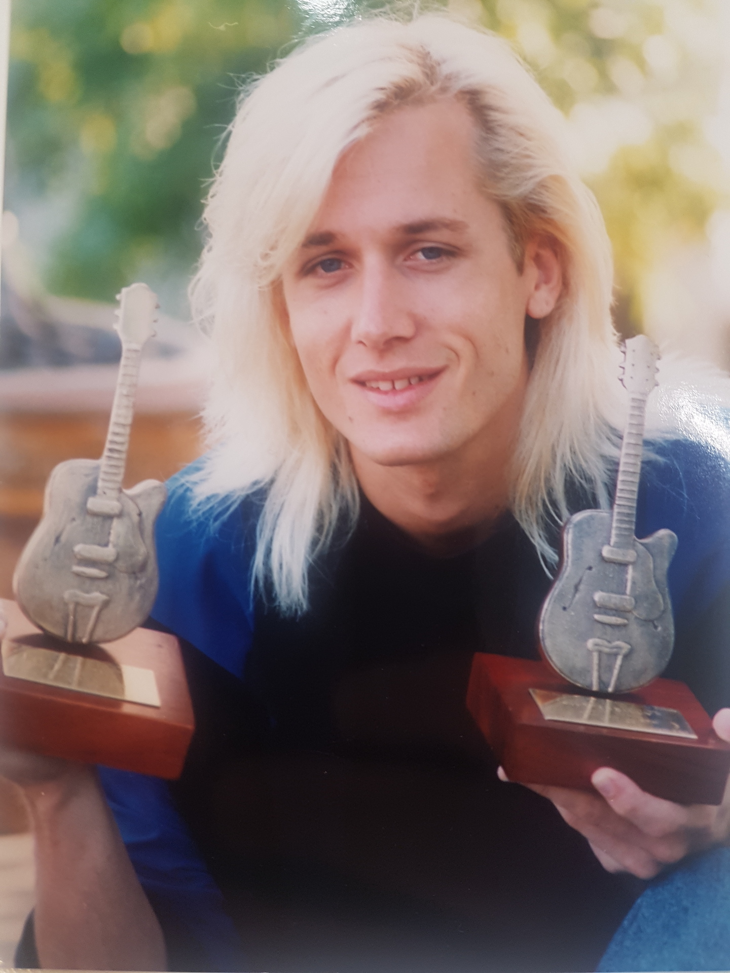 Urban, pictured in Whangārei when he was home from Australia to visit his grandmother in 1992, shortly after winning a couple of Golden Guitars. Photo / Northern Advocate