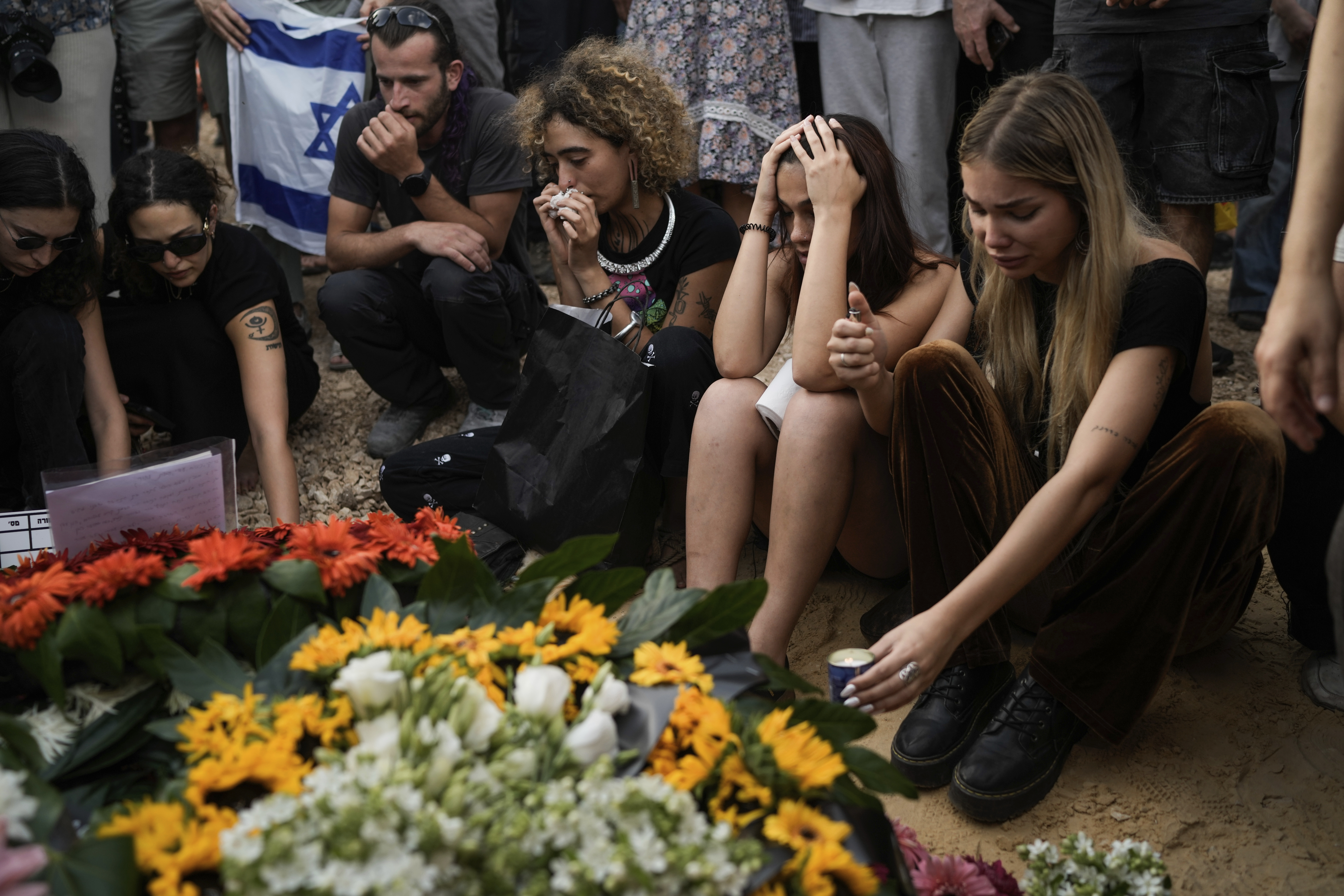 Mourners attend the funeral of Shani Louk in Srigim, Israel, on Sunday, May 19, 2024. Photo / AP
