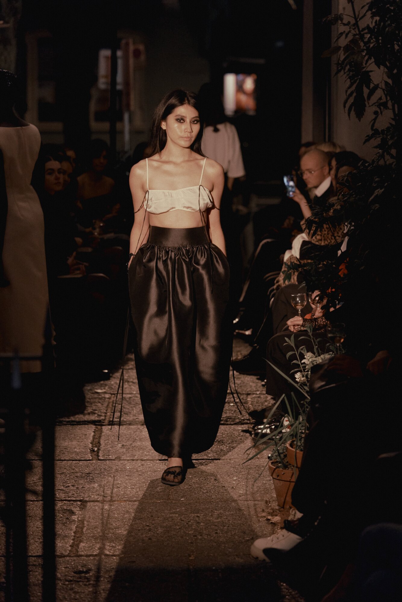 Harris Tapper's runway spanned the indoors and outdoors at Blue, Ponsonby.